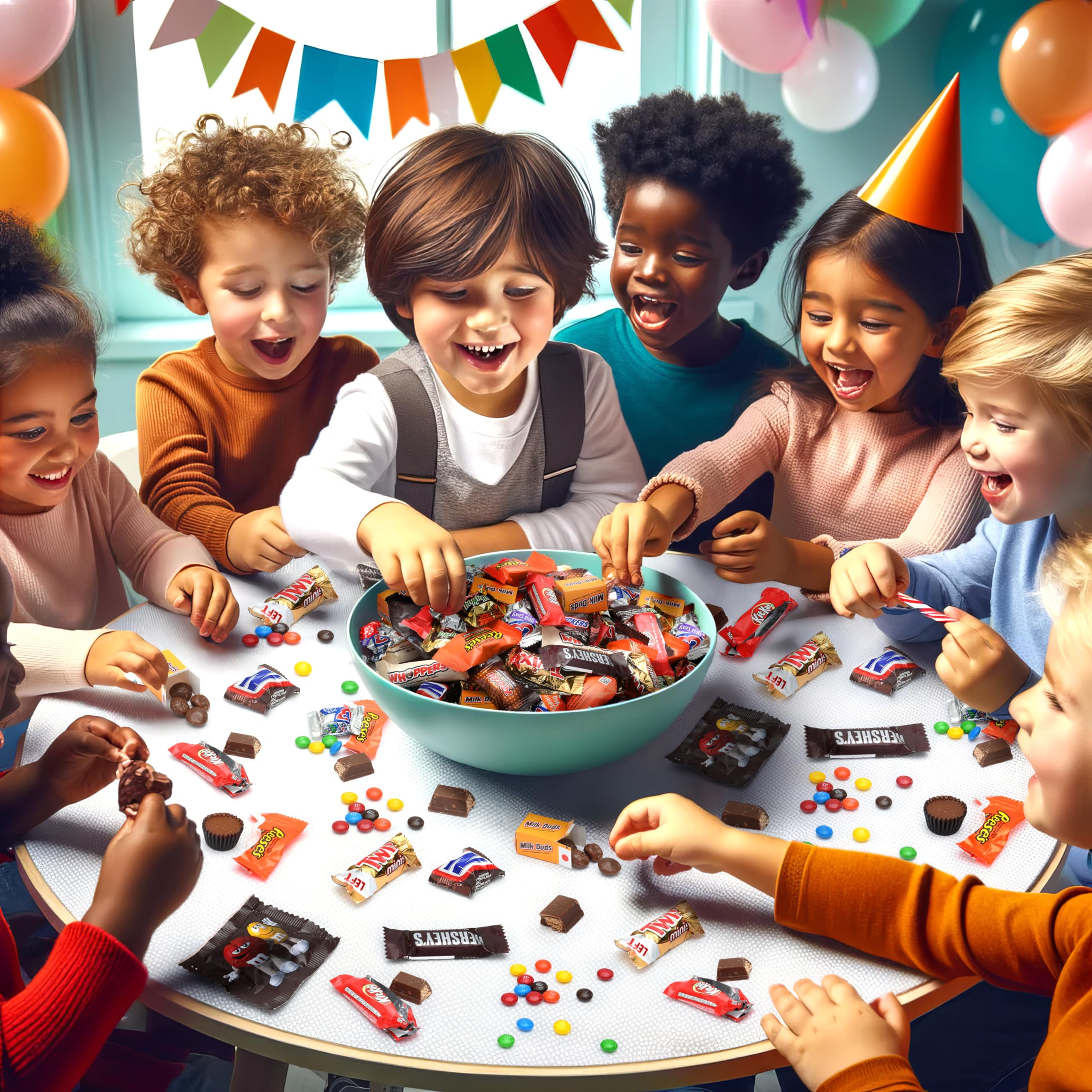 4 Lbs Bulk Chocolate Candy Variety Pack - Assorted Fun Size Chocolate Mix for Holiday Celebrations, Office Snacks & Birthday Parties | Perfect for Stocking Stuffers, Gift Baskets & Movie Nights