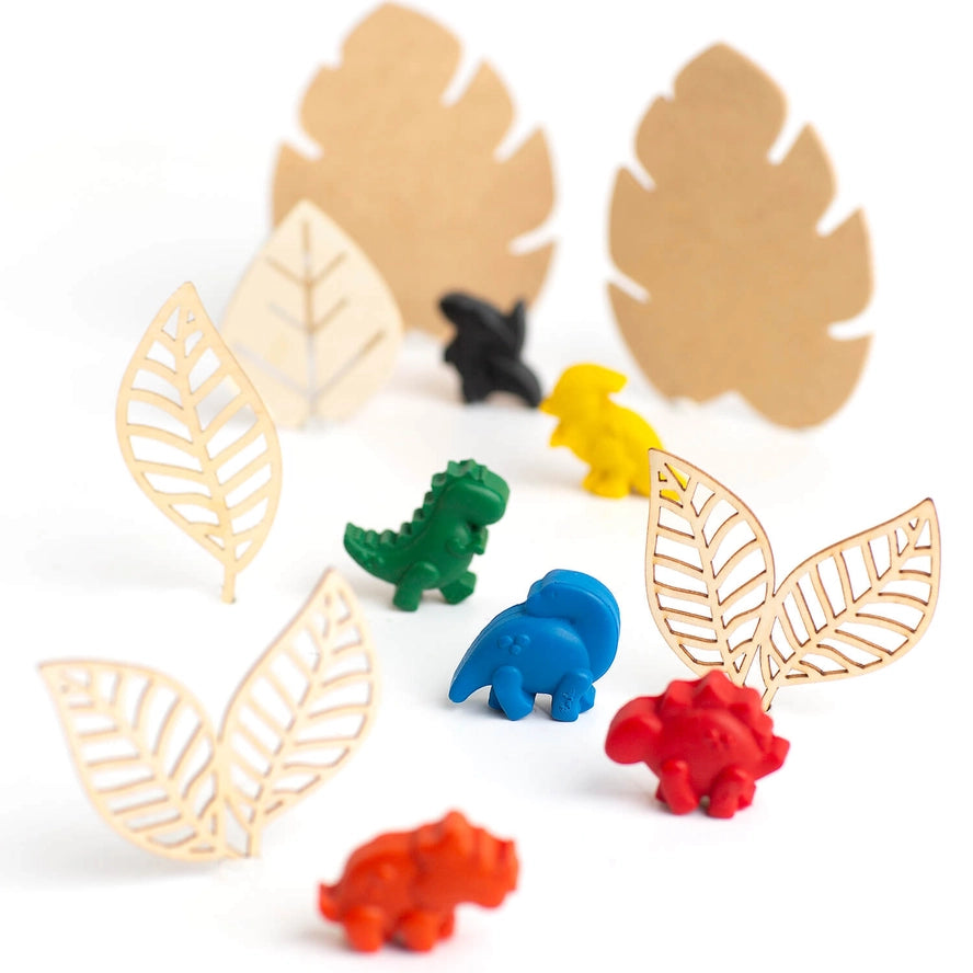 Dino Mountain Handmade Beeswax Crayons for Kids - Non-Toxic, Eco-Friendly Art Supplies for Toddlers & Children - Perfect for Drawing, Coloring Books & Classroom Activities