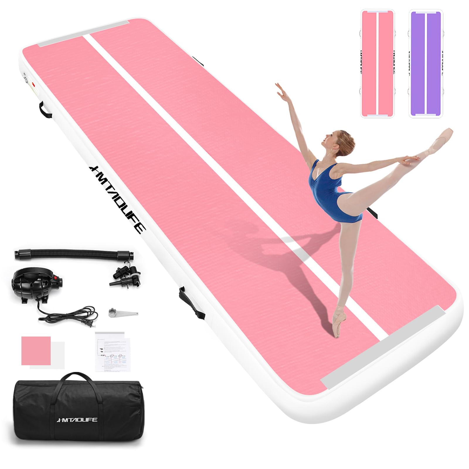 Inflatable Gymnastics Air Roller & Tumbling Barrel Mat - Yoga Backbend Trainer for Cheerleading, Home Workouts & Flexibility Training | Perfect for Gymnasts, Dancers & Fitness Enthusiasts