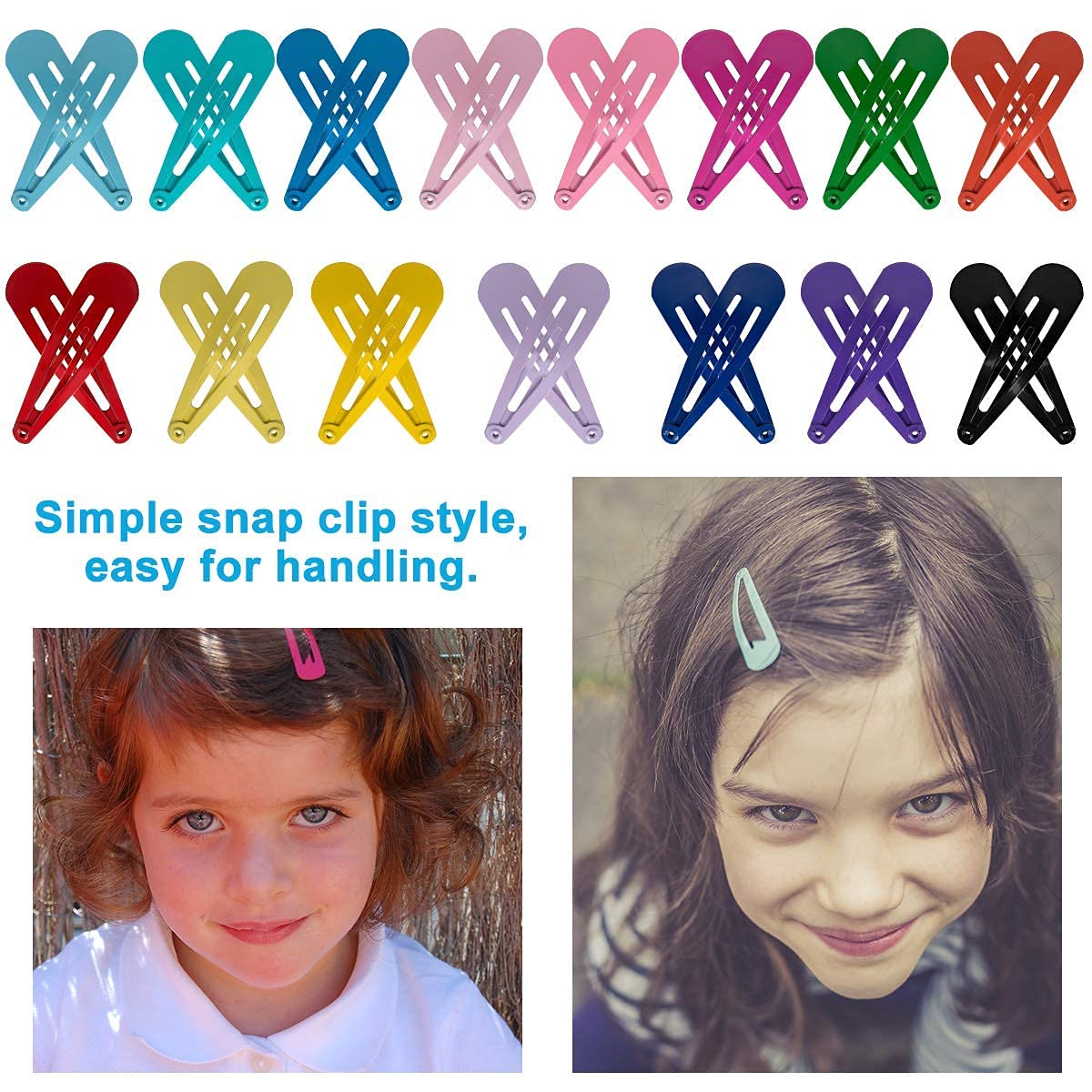 30 Pcs Non-Slip Tic Tac Hair Clips for Girls - 2 Inch Metal Barrettes Hairpins for Toddlers, Kids, Teens & Women | Perfect for School, Parties & Daily Hairstyles