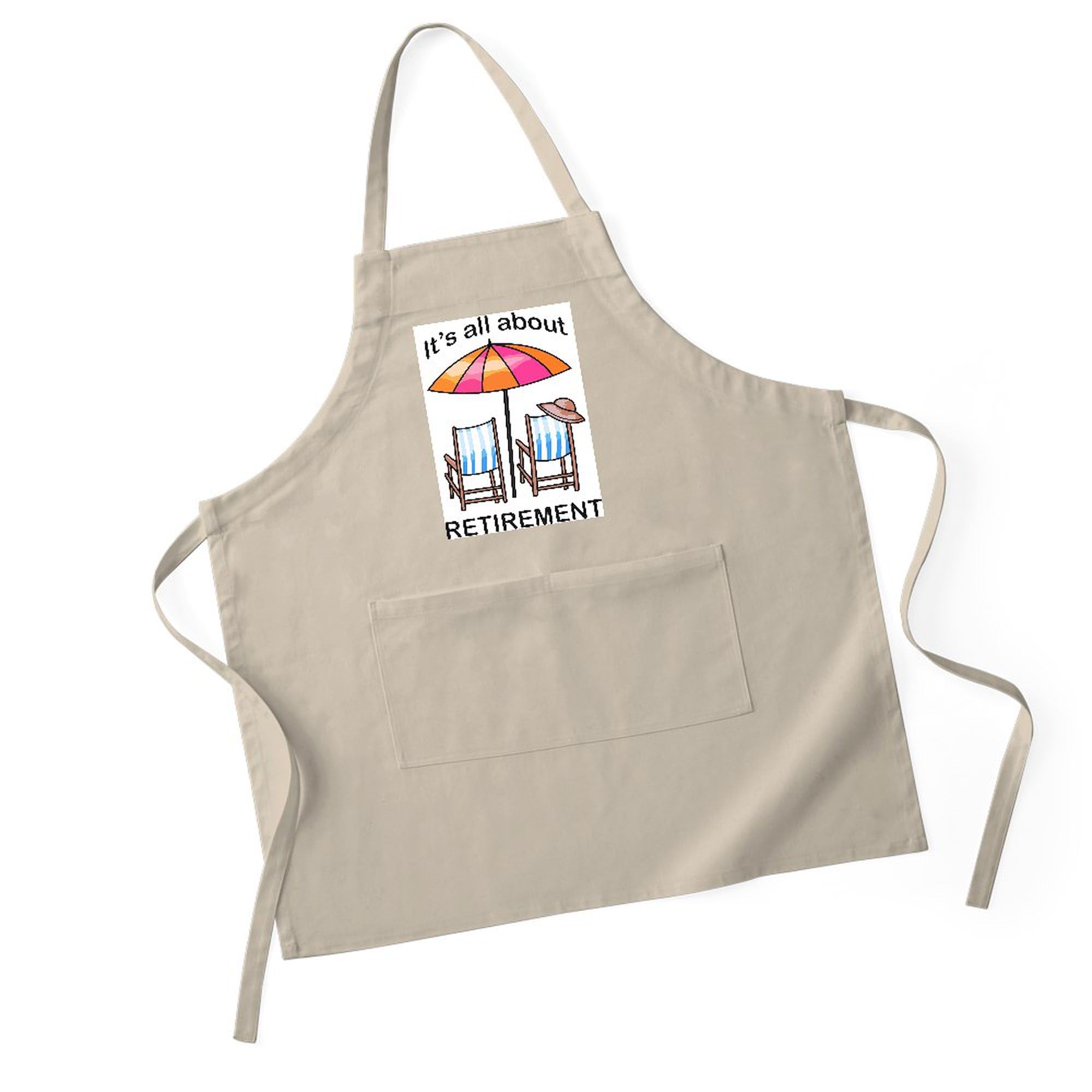 Retirement Kitchen Apron with Pockets - BBQ Grilling & Baking Apron for Men & Women - Funny Gift for Retirees - Perfect for Cooking, Baking, Outdoor Grilling & Housewarming Parties