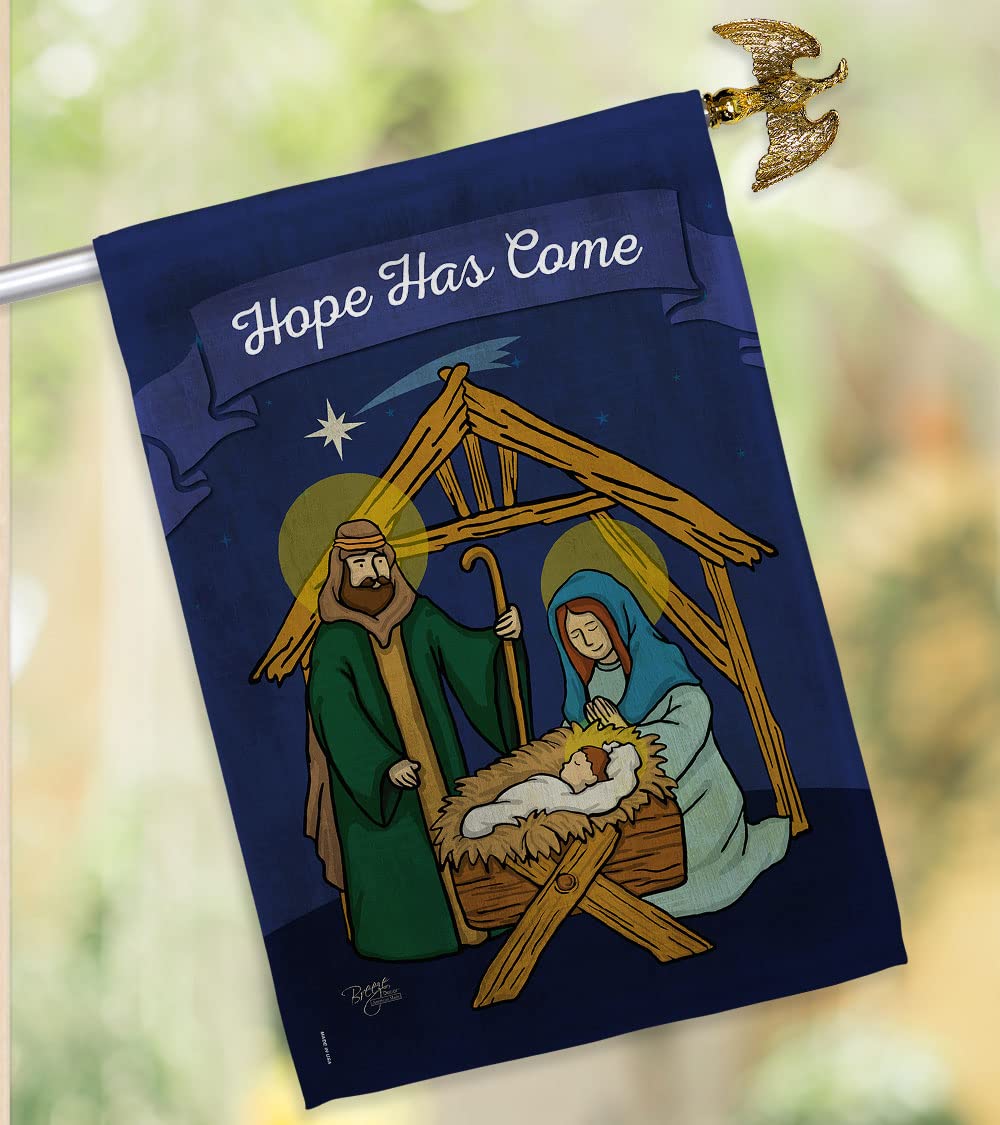 Winter Nativity House Flag Set 28x40