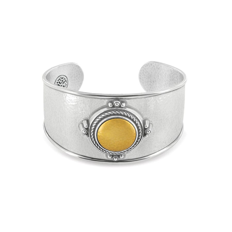 Brighton Monete Wide Cuff Bracelet in Sterling Silver & 14K Gold Plated - Elegant Stackable Bangle for Women's Fashion Jewelry Collection | Perfect for Parties, Weddings & Everyday Wear
