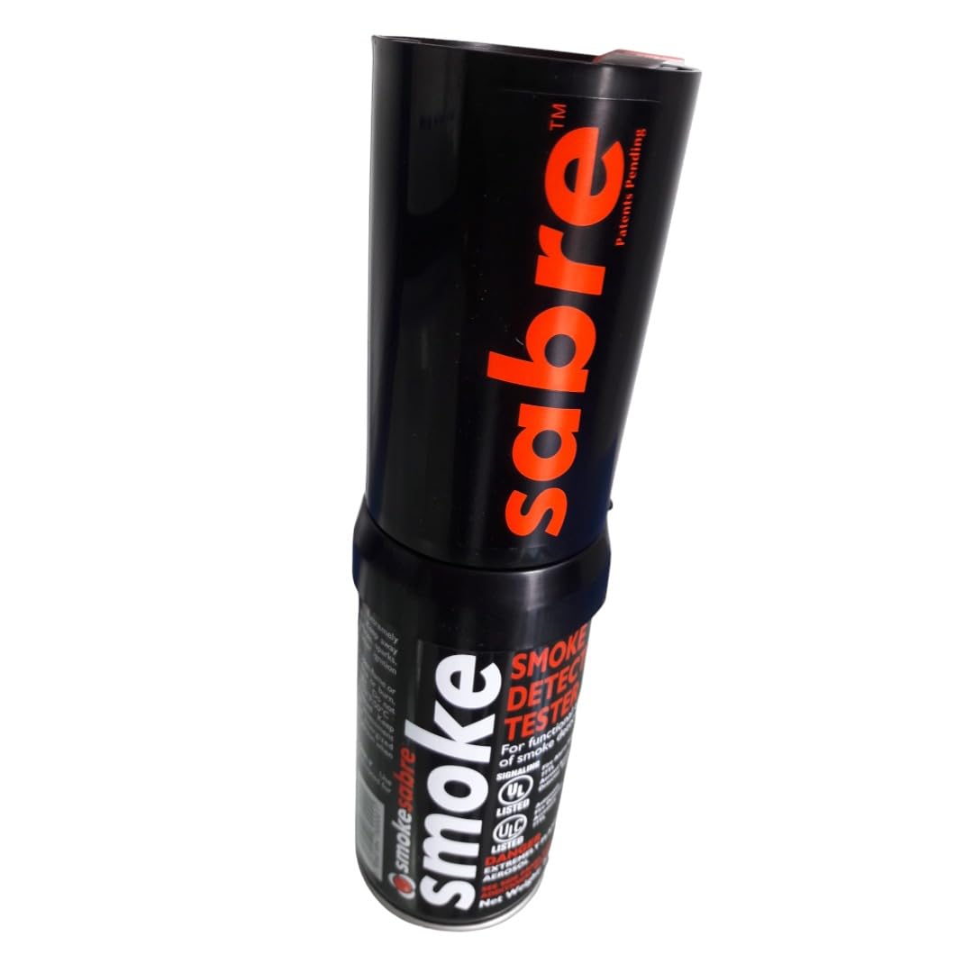 Sabre Smoke Detector Tester Aerosol (3oz) - Ideal for Fire Alarm Testing & Safety Inspections in Homes, Offices & Schools