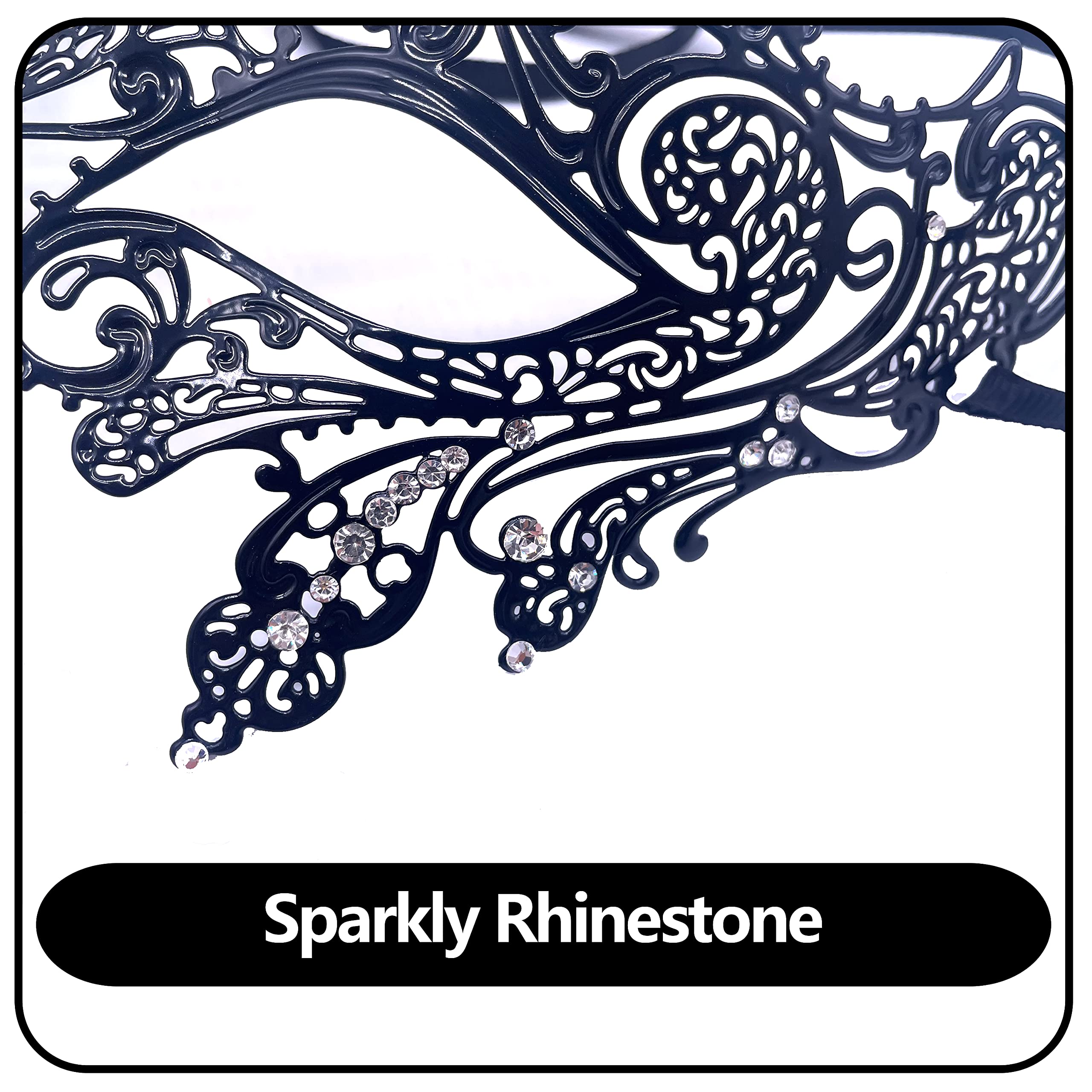 Elegant Metal Laser Cut Venetian Masquerade Mask for Women - Perfect for Costume Parties, Balls, and Mardi Gras Celebrations