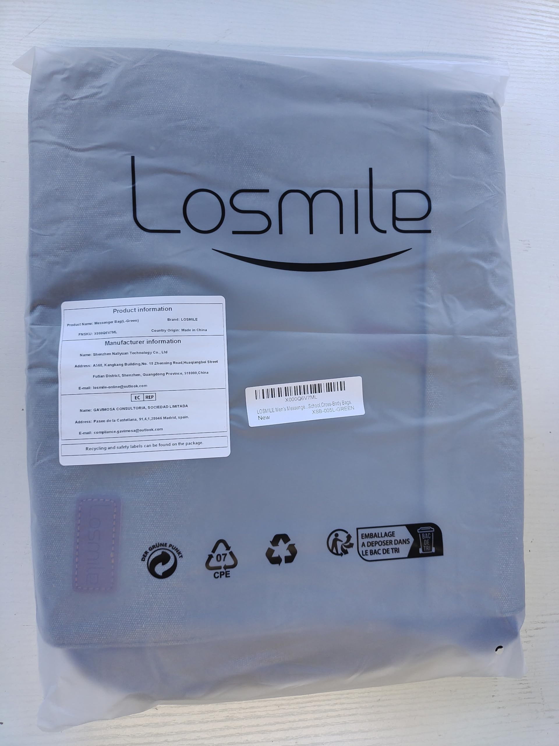 LOSMILE Men's Messenger Bag - Durable Canvas Shoulder Bag for Work & School - Fits 13.3