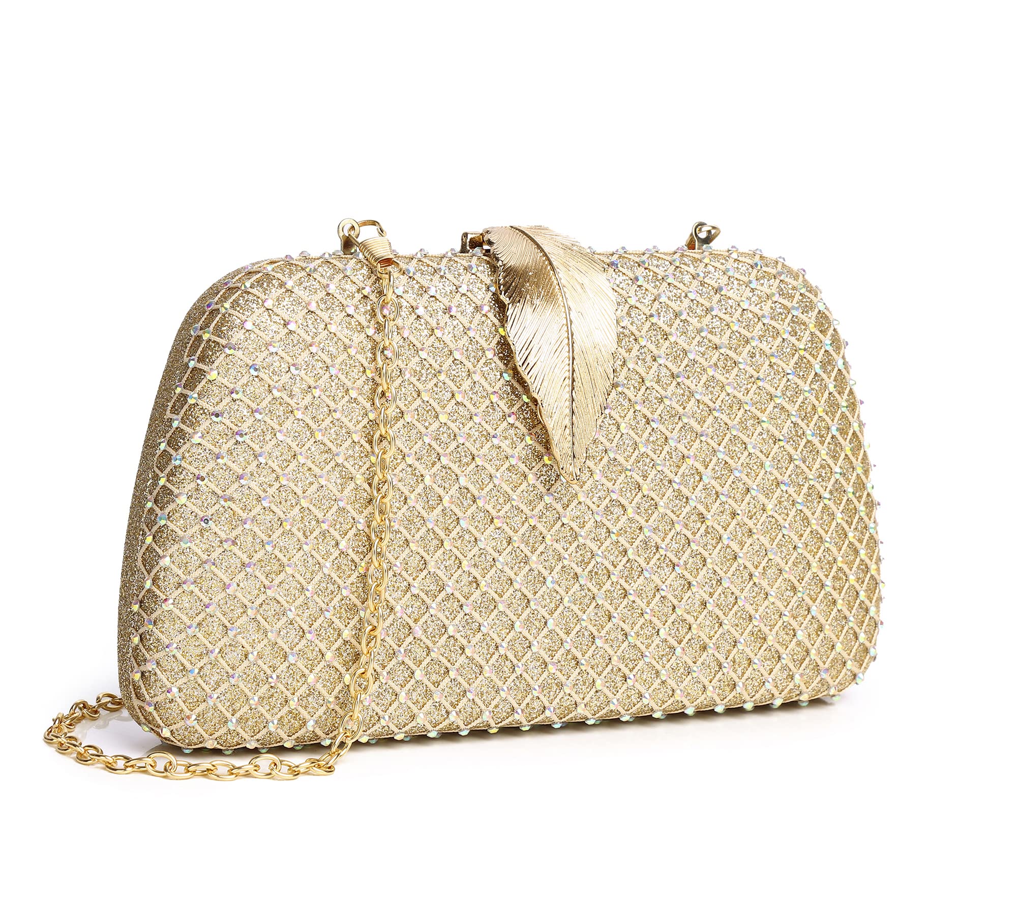 Elegant Colored Diamond Clutch Purses for Women - Perfect Evening Bags & Wedding Handbags | Luxury Evening Clutch Purse for Parties, Prom, Birthday Gifts & Special Occasions