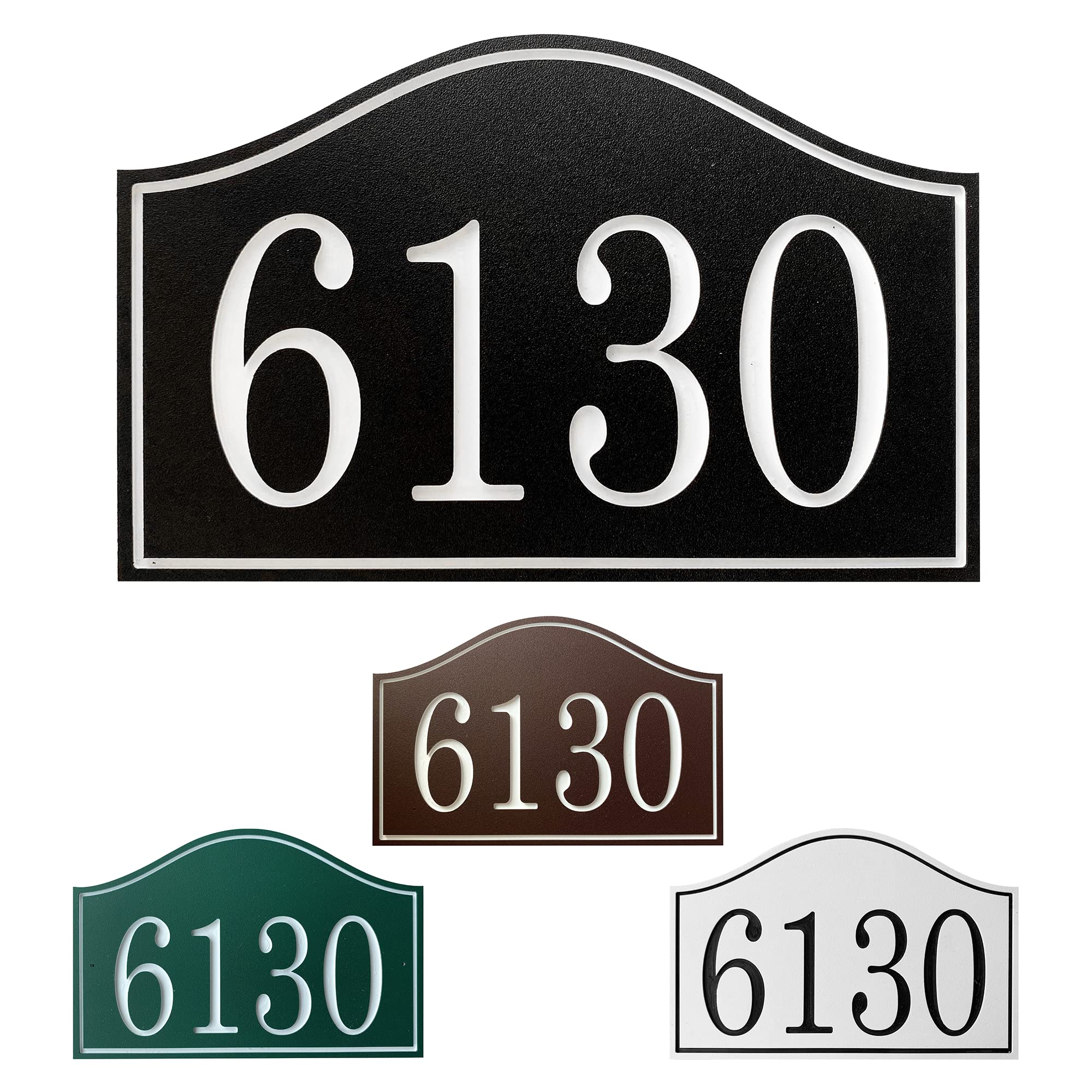 Custom Carved House Numbers Plaque - 11.5 x 7.5 Inch Rustic Address Sign for Home, Wedding & Housewarming Gift - Perfect for Front Porch, Mailbox or Garden Decor