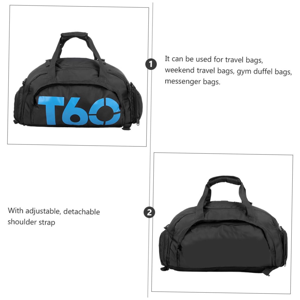Premium MUSISALY Yoga Training Package Bag - Lightweight Gym Bag for Women & Men with Adjustable Shoulder Straps - Perfect for Yoga, Fitness, Travel & Workout Essentials