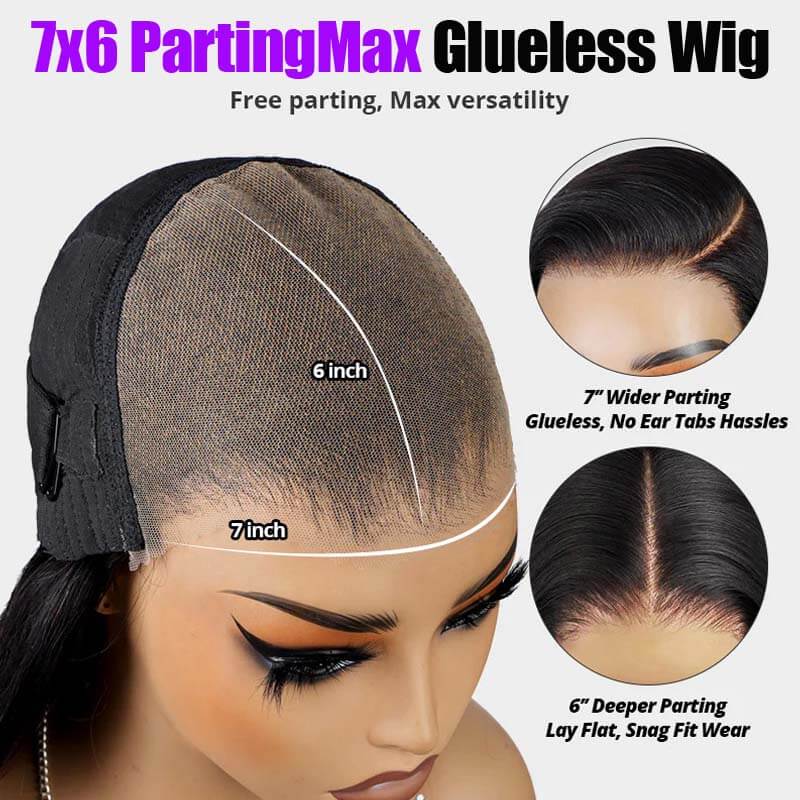 Eullair Wear and Go Wigs - Pre Plucked 9x6 Lace Front Human Hair Wig, Kinky Straight Glueless Wig with Bye Bye Knots for Black Women - Perfect for Daily Wear, Parties & Special Occasions