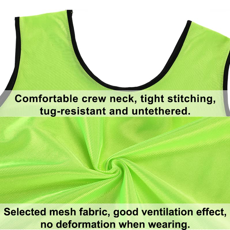 Custom Pinnies Scrimmage Vests - Personalized Football Training Bibs for Adults & Youth - TopTie Sports Jerseys for Soccer, Basketball & Team Practice (Price/Piece) - Perfect for Football Drills, School PE Classes & Tournament Games