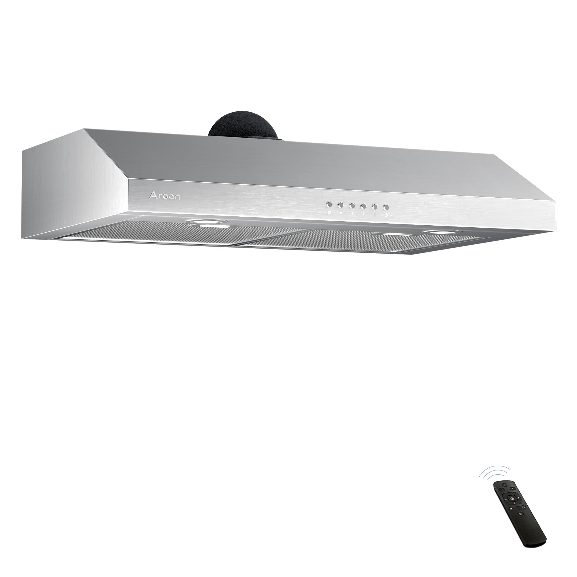 36 Inch Under Cabinet Range Hood 900 CFM - Slim Stainless Steel Kitchen Vent Hood with 4-Speed Touch Control, Reusable Aluminum Filters & Adjustable LED Lights (ANC02-36A) - Perfect for Modern Kitchens, Apartments, and Open-Concept Homes