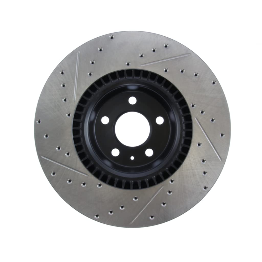 StopTech Performance Brake Rotors for Audi A8 Quattro 2013-2018 - Slotted & Drilled Sport Rotors (127.33134L) | Enhanced Braking for High-Speed Driving & Track Use