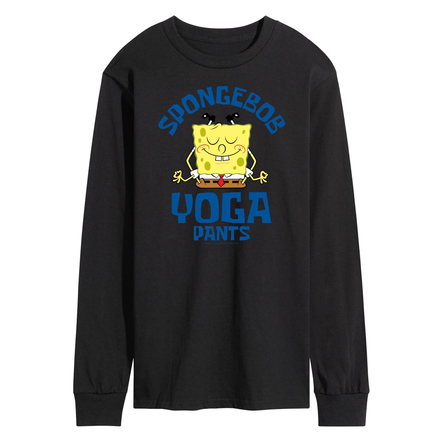 HYBRID APPAREL Spongebob Squarepants Yoga Pants for Men - Long Sleeve Graphic T-Shirt - Funny Cartoon Character Workout & Lounge Wear