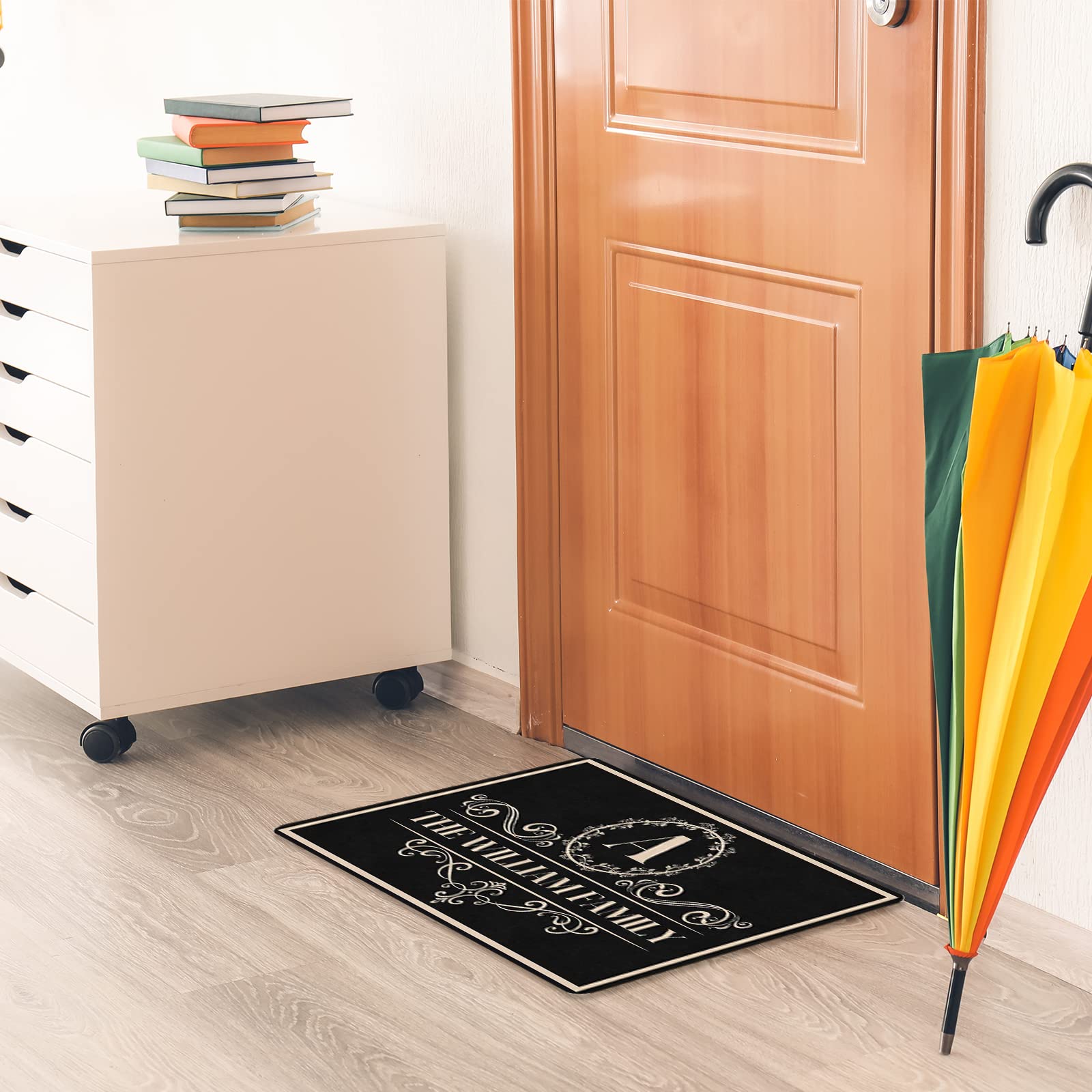 Custom Monogrammed Welcome Doormat - Personalized Non-Slip Entrance Rug with Name - 24x16 Inch Housewarming Gift for Friends - Perfect for Front Door Decor, Outdoor Entryway & Home Welcome Mat