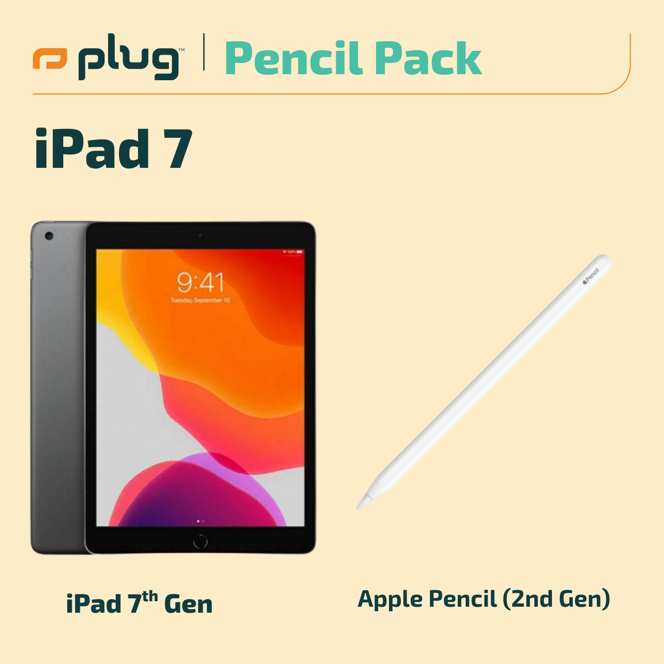 Apple iPad 7th Generation 10.2-inch Tablet with Apple Pencil (1st Gen) Bundle - Perfect for Students, Artists & Professionals - Note Taking, Drawing & Productivity
