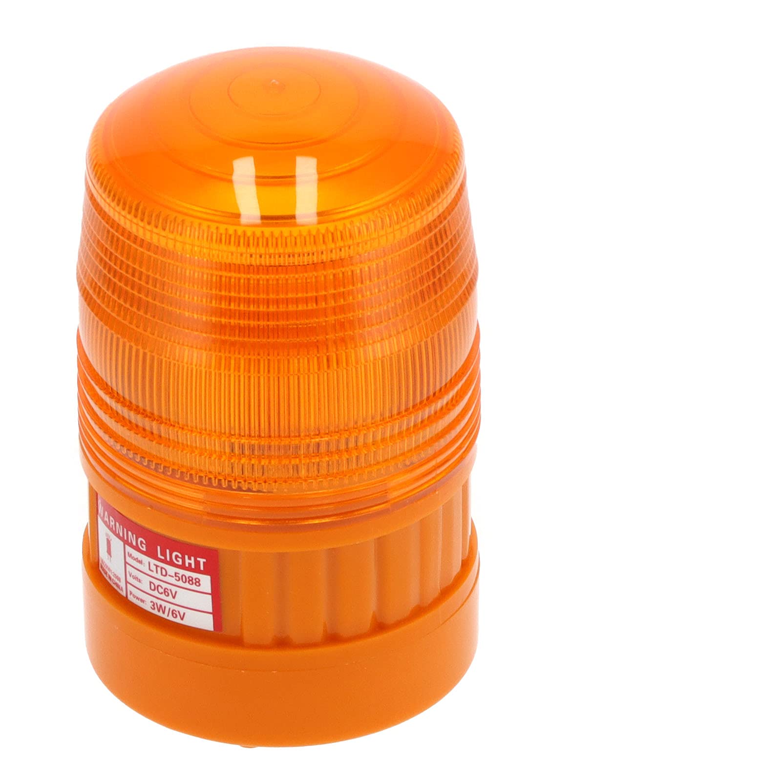 6V LED Safety Warning Lights - Orange Emergency Strobe Lights for Traffic, Construction, Roadblocks | ABS/Magnet Mount | High Visibility Hazard Beacons