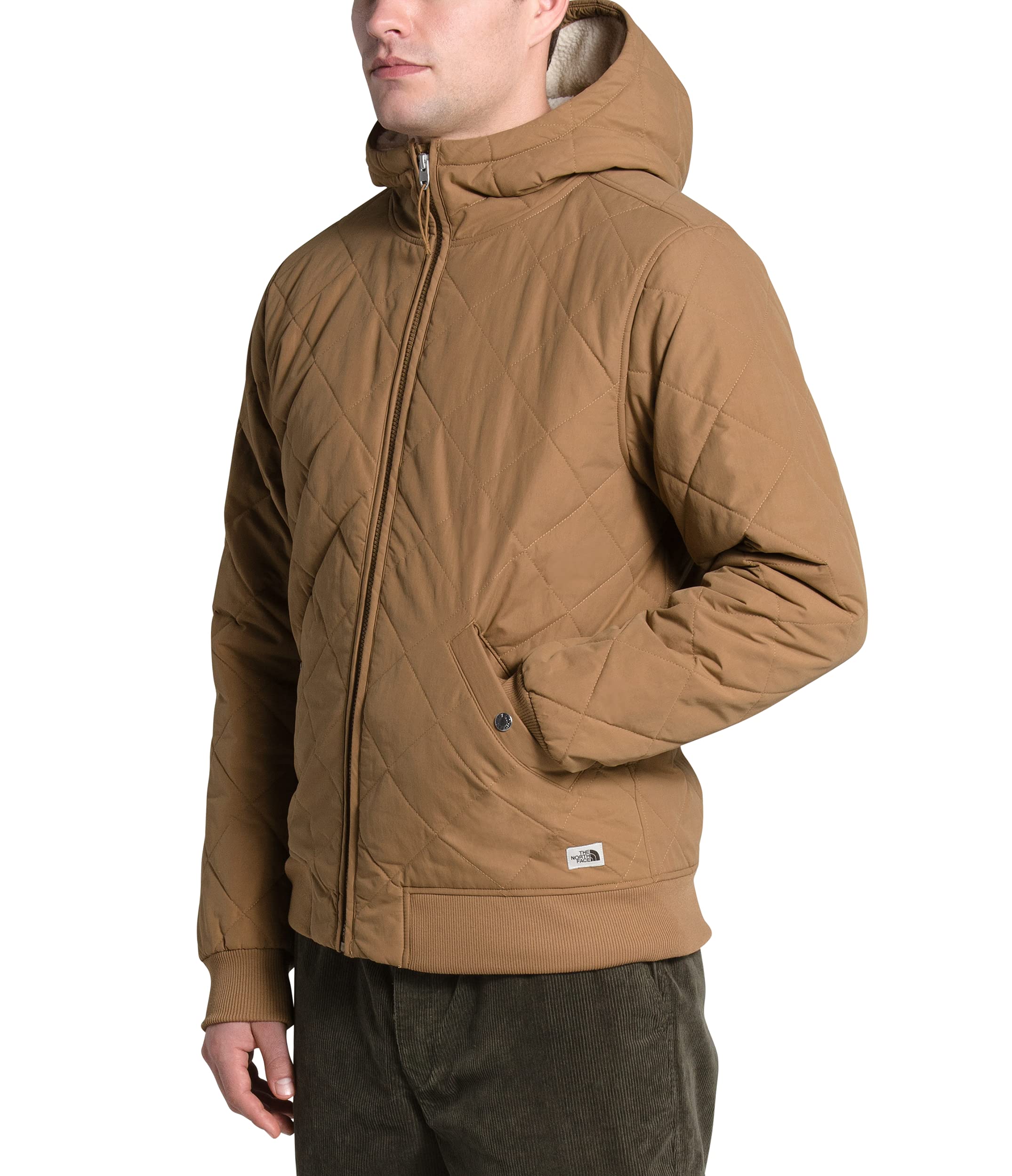 THE NORTH FACE Men's Cuchillo Insulated Full Zip Hoodie Jacket - Utility Brown, Medium Size - Warm Winter Outdoor Hiking & Camping Fleece Pullover
