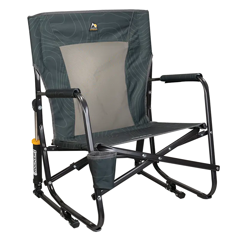 Outdoor Fire Pit Rocking Chair - Low Profile Rocker for Patio, Garden & Backyard Relaxation - Perfect for Camping, Bonfires & Cozy Evenings