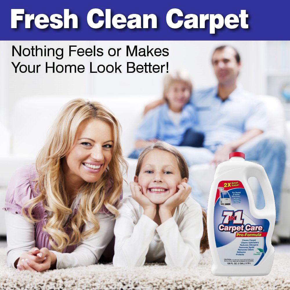 7-in-1 Pro Formula Carpet Cleaner Solution - Deep Cleans, Deodorizes & Protects Carpets | Perfect for Home, Office & Pet Stains Removal