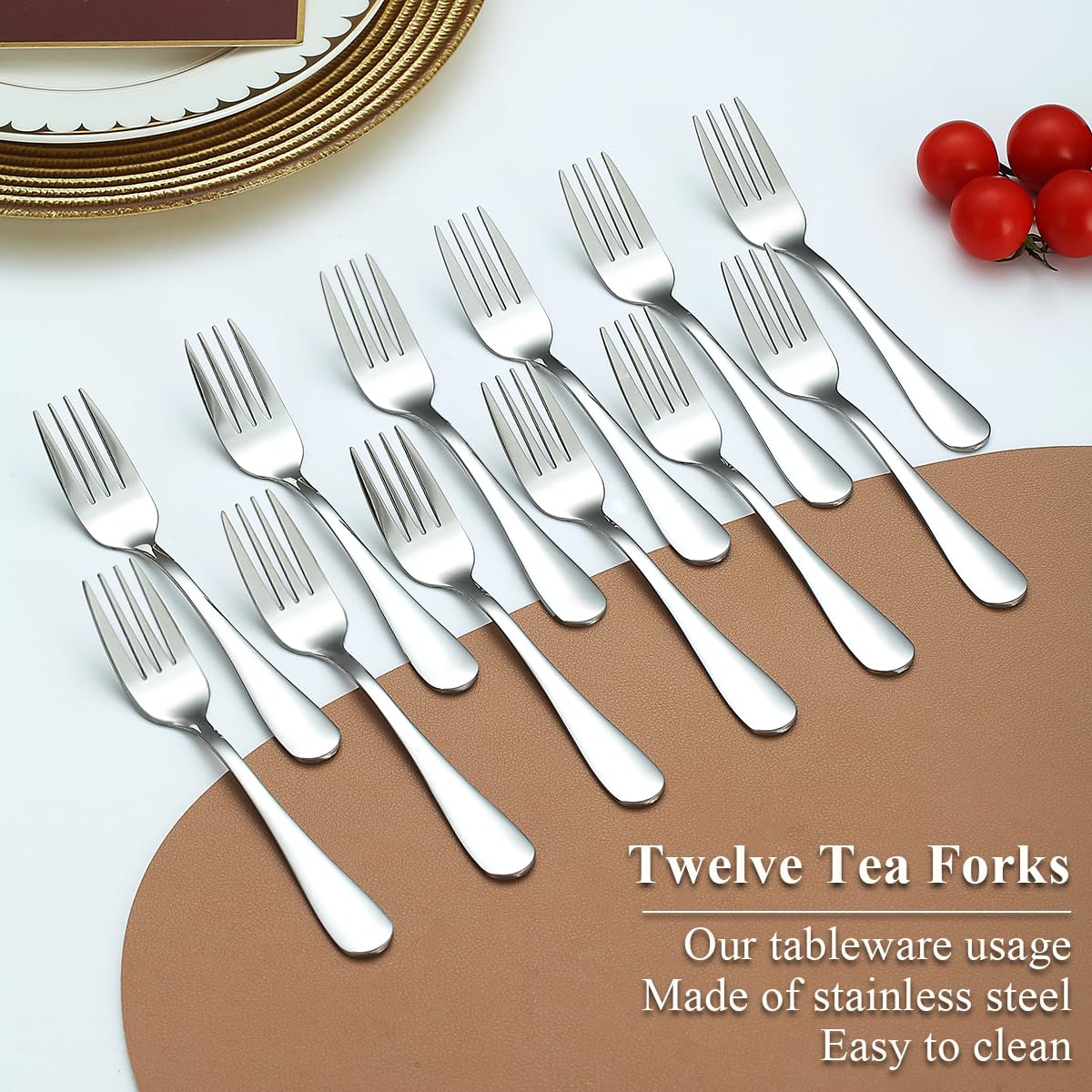 Evanda 12-Pack Stainless Steel Dessert Forks (5.62