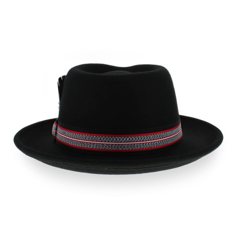 Stylish Hats in the Belfry XLarge - Black & Red Striped Hat for Men & Women | Perfect for Outdoor Activities, Fashion Accessories, and Casual Wear