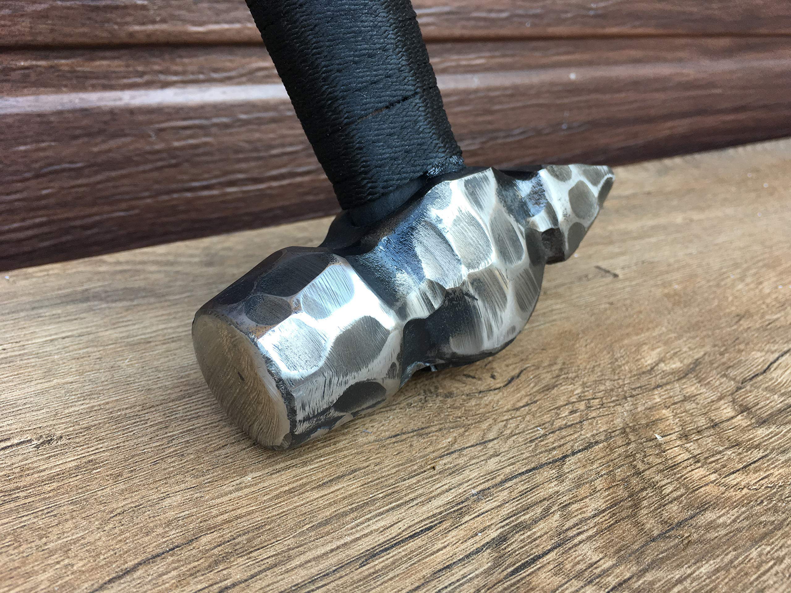 Hand Forged Steel Hammer - Viking Axe & Blacksmith Tool for Men | Durable Iron Gift for Him, Birthday Present for Handyman | Perfect for DIY Projects, Woodworking & Outdoor Adventures