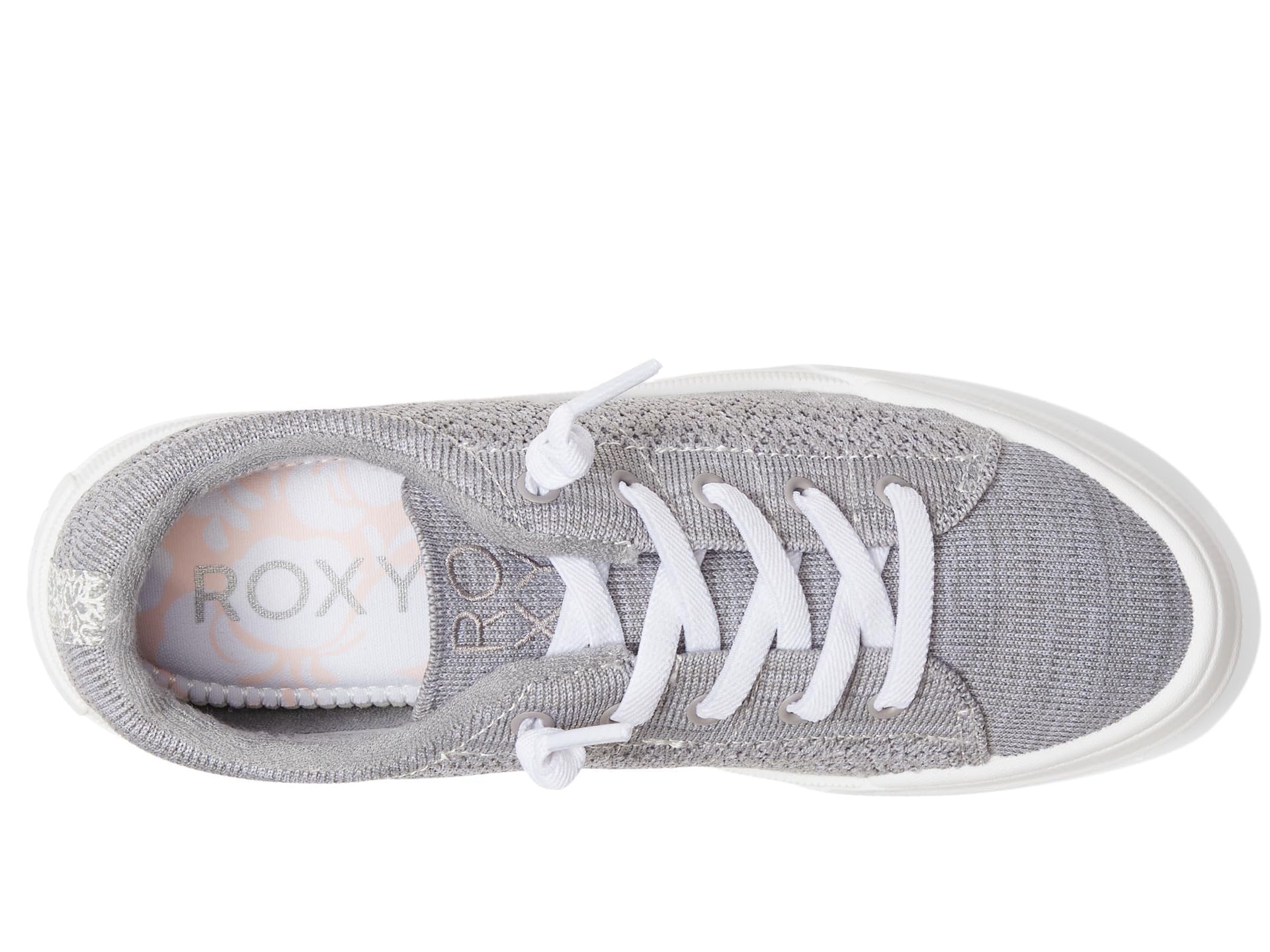 Roxy Rae Knit Shoes for Women - Comfortable & Breathable White Sneakers for Walking, Running & Casual Wear