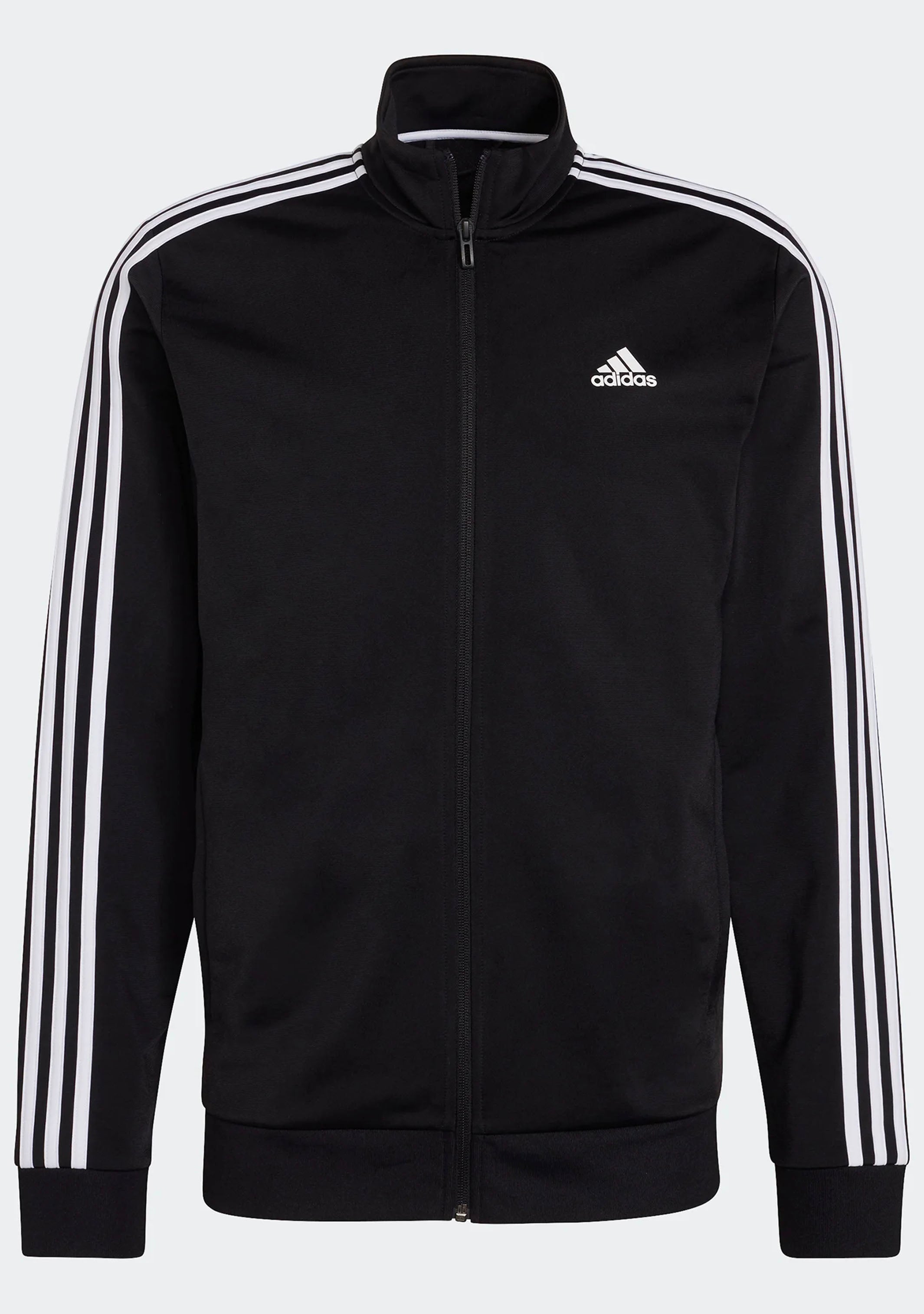 Adidas Men's Warm Up Tricot Jacket - Black | Lightweight Running Jacket for Training & Gym | Perfect for Jogging, Workouts & Outdoor Sports