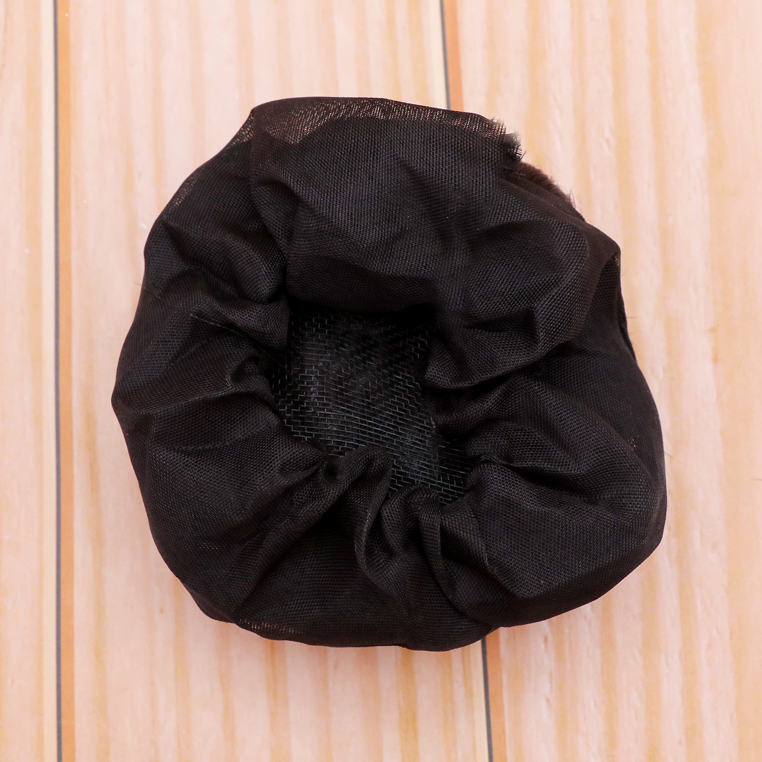 NAVMAV Juda Stone Hair Extensions for Women & Girls – Black Artificial Juda Hair Accessories for Bun Styling | Perfect for Weddings, Parties & Special Occasions