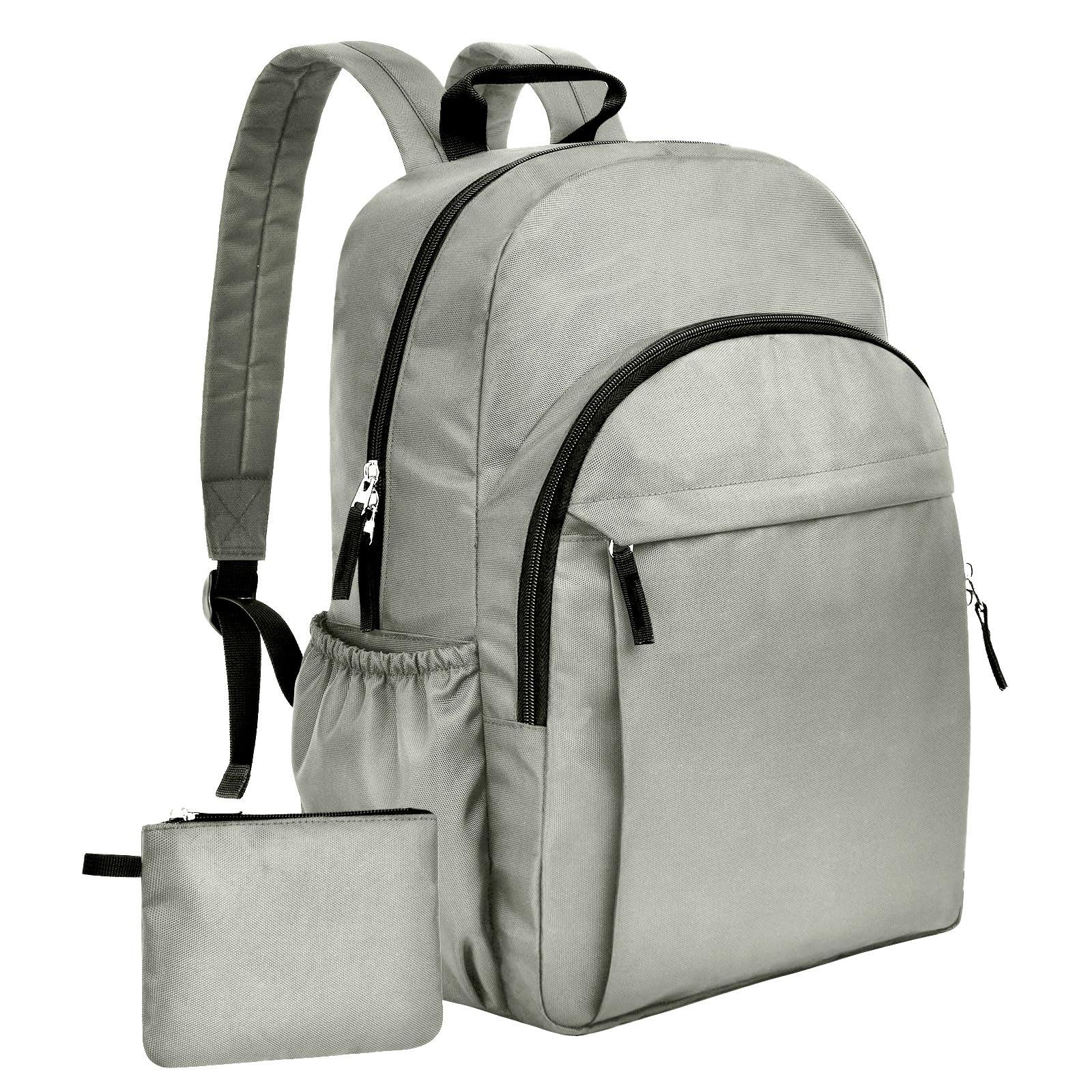 15.6 Inch Water Resistant Travel Backpack for Men & Women - Lightweight Laptop Backpack for School, College, Work & Airplane Carry-On (Grey) - Perfect for Daily Commute, Business Trips & Outdoor Adventures