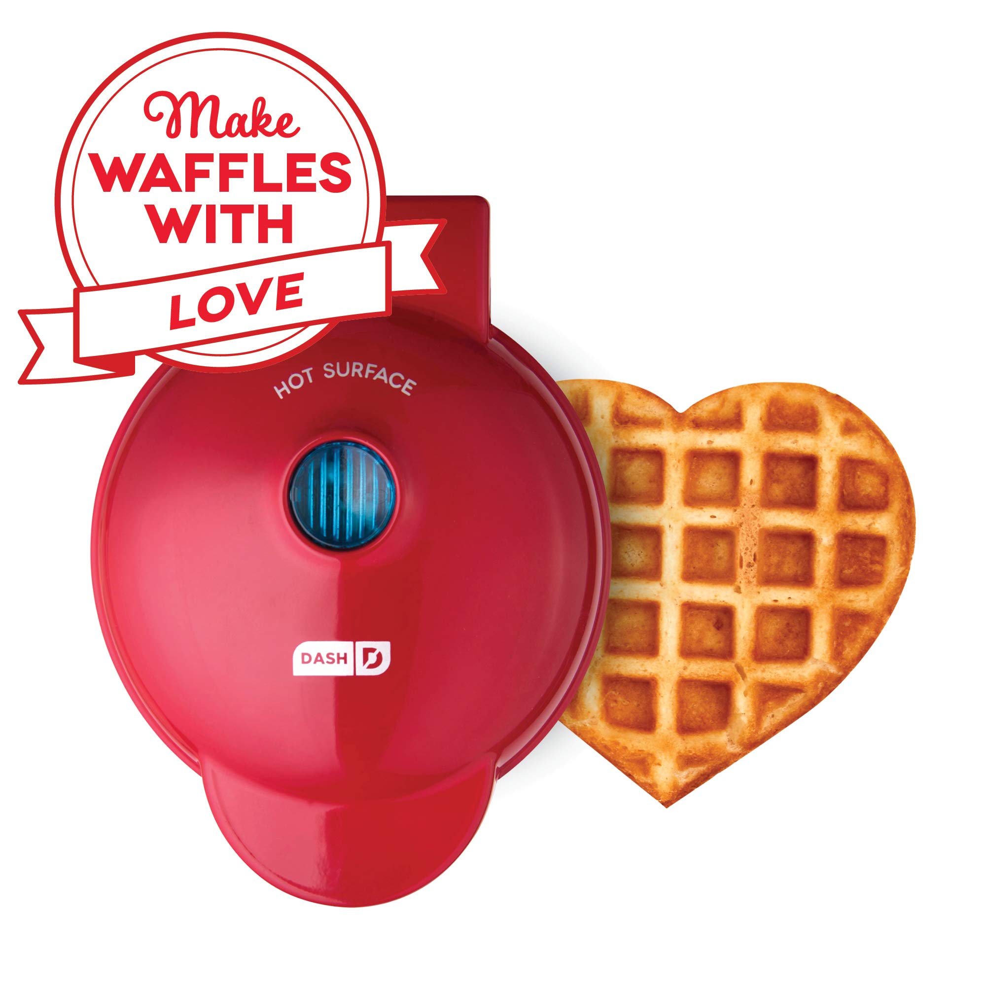 DASH Mini Waffle Maker for Individual Waffles - Includes Free Mini Waffles Recipe Book - Perfect for Breakfast, Snacks, and Kids' Meals