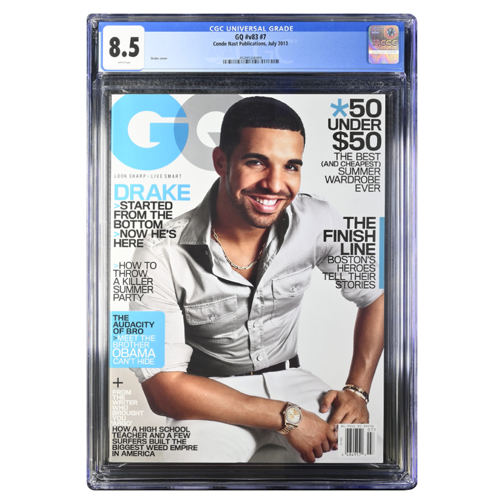 Drake 2013 GQ Magazine Issue (8.5 Condition) - Collector's Edition for Music Fans & Pop Culture Enthusiasts | Perfect for Framing, Display, or Gift Giving