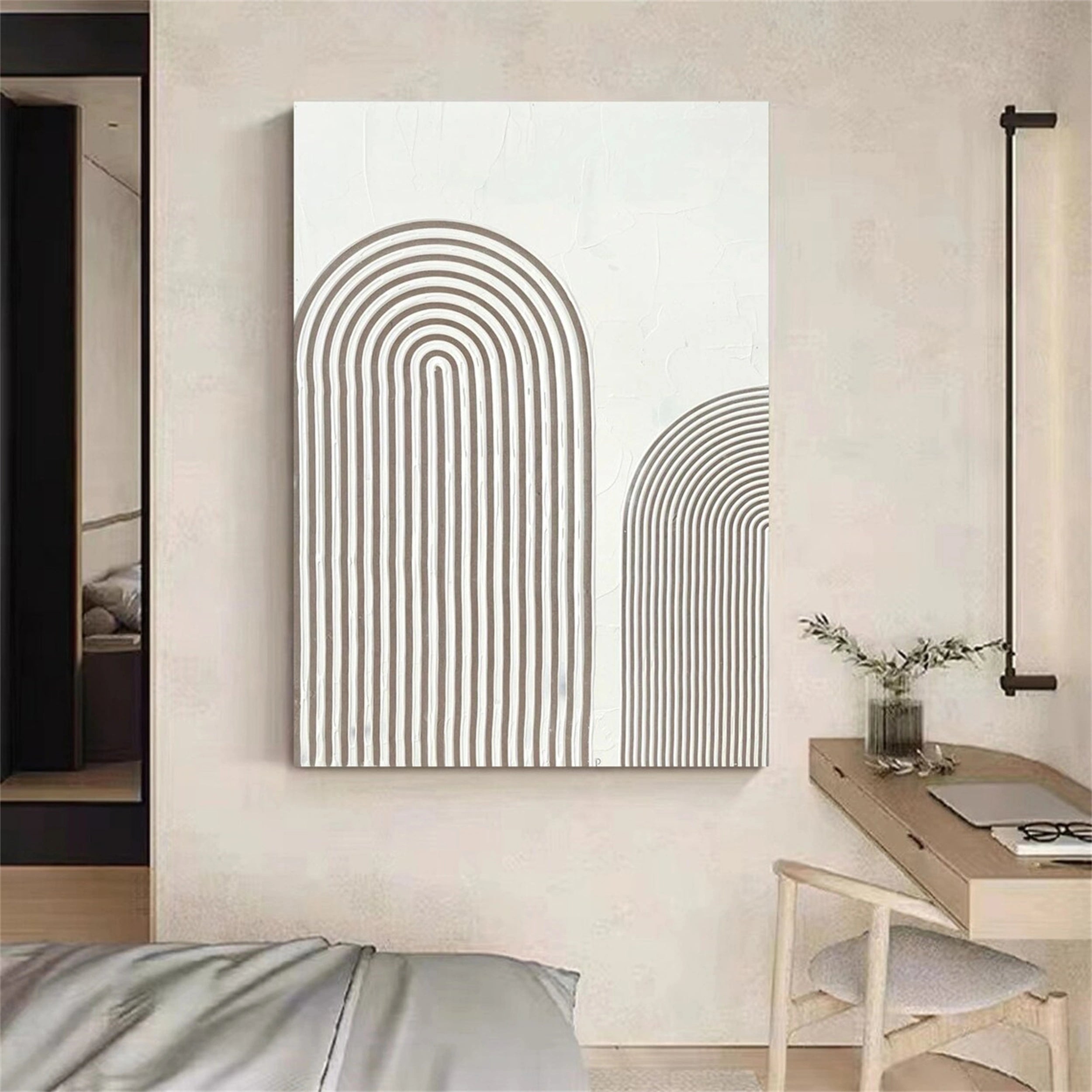 Beige & Brown Abstract Wall Art Print #BB078 - Modern Home Decor for Living Room, Bedroom & Office
