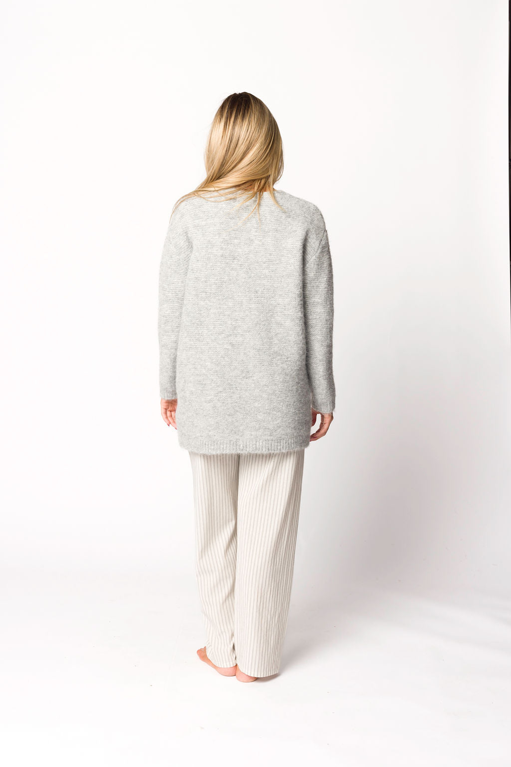 Glenn Button Down Sweater Cardigan for Women - Silver Knit Cardigan | Cozy Fall & Winter Layering Piece for Office & Casual Outfits