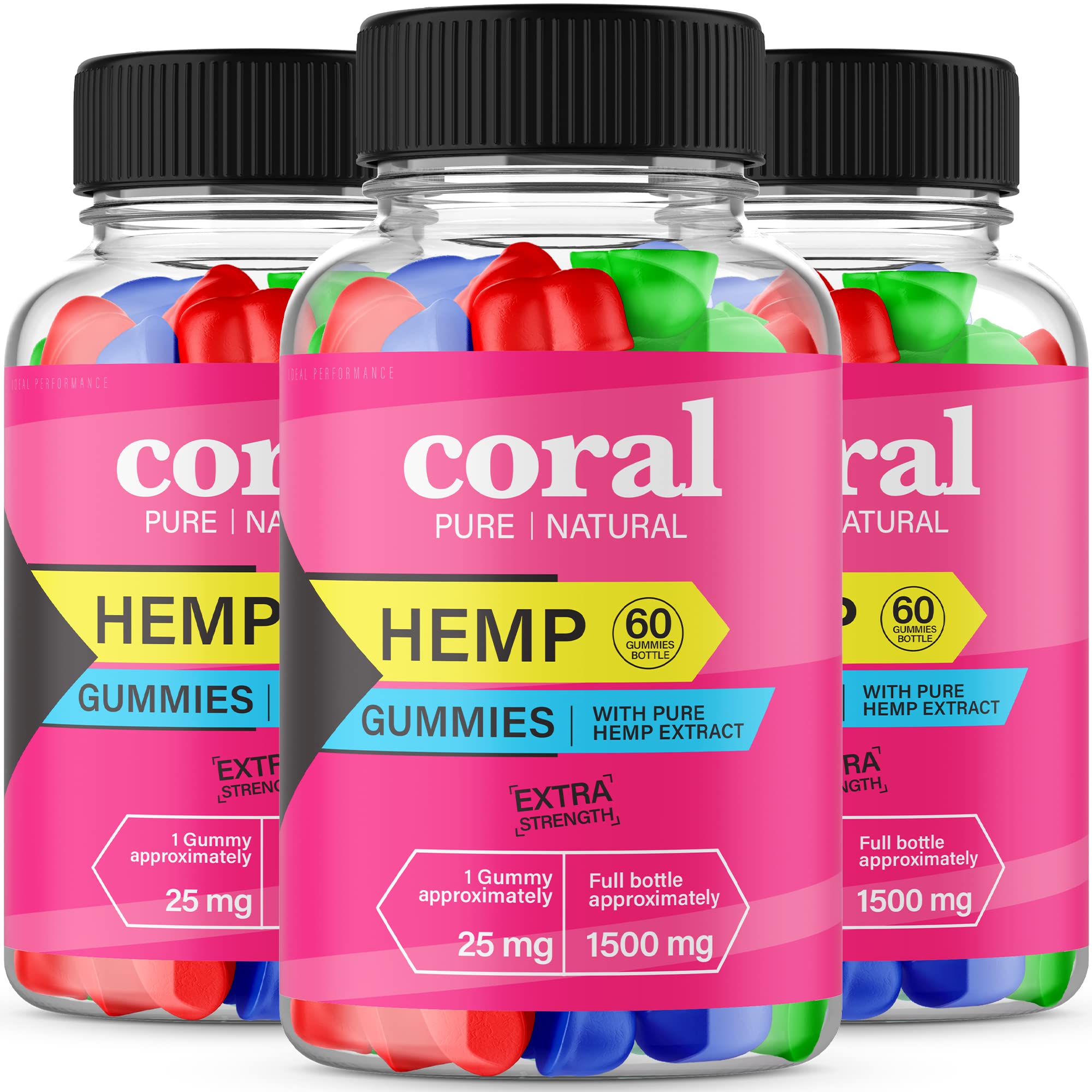 (3 Pack) Coral Gummies - 180 Count Delicious Vitamin Gummy Supplements for Kids & Adults - Perfect for Daily Nutrition, Immune Support & On-the-Go Snacking