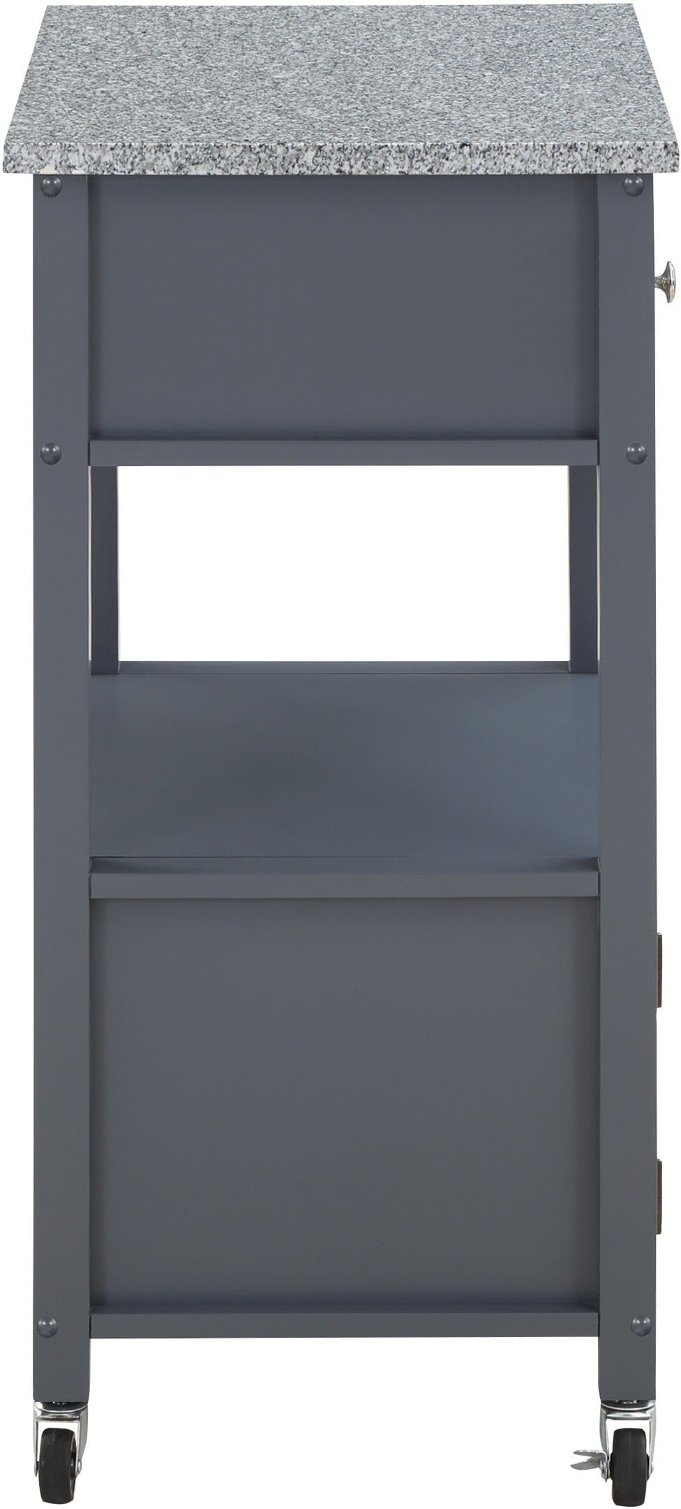 Office Star Fairfax Kitchen Cart with Wheels - Mobile Kitchen Island for Small Spaces, Food Prep & Storage - Ideal for Apartments, Dorms & Compact Kitchens
