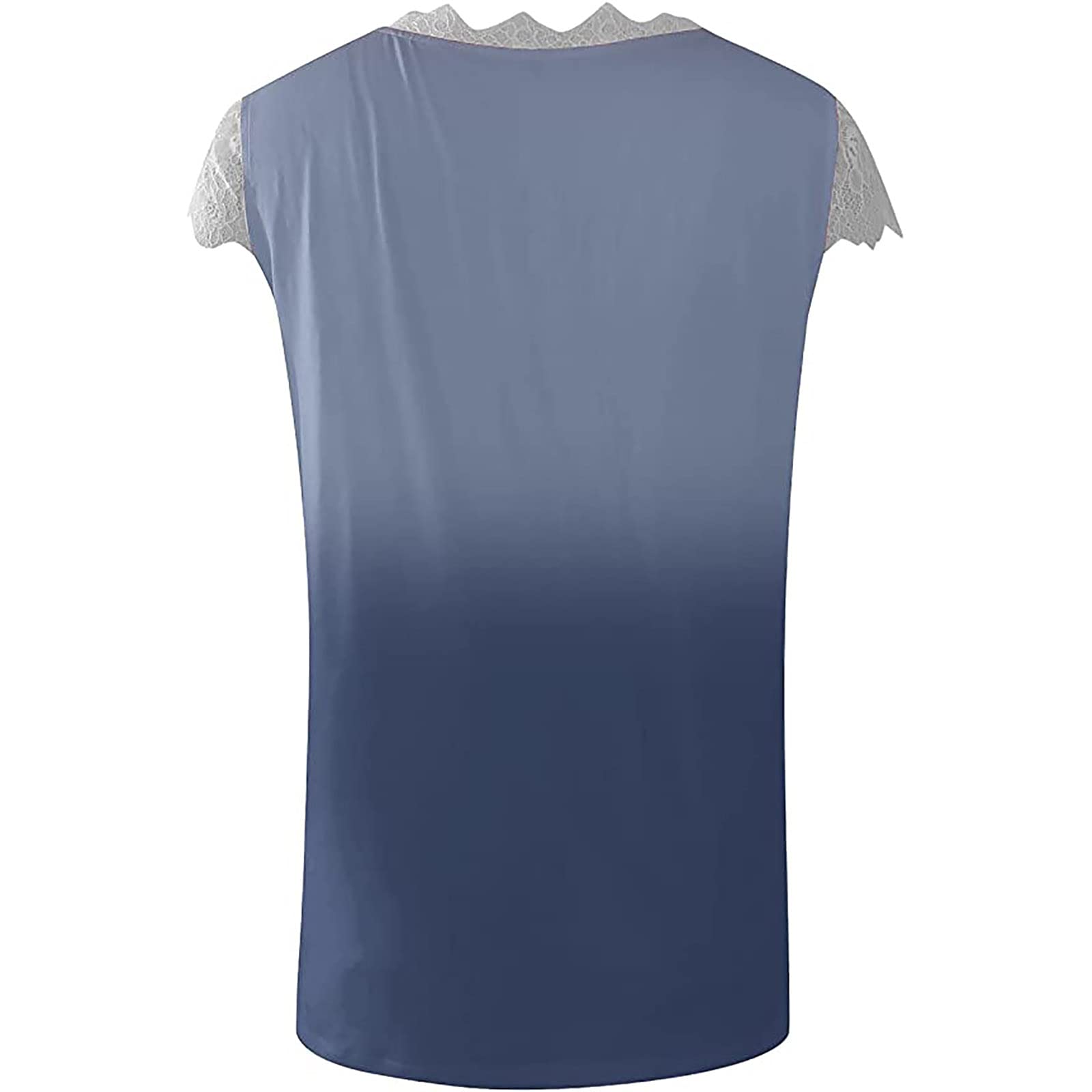 Trendy Women's Summer Lace Tank Top - Sexy V-Neck Sleeveless Loose Fit Tie Dye Tunic Blouse - Casual Beachwear & Boho Chic Outfit for Vacation, Party and Daily Wear