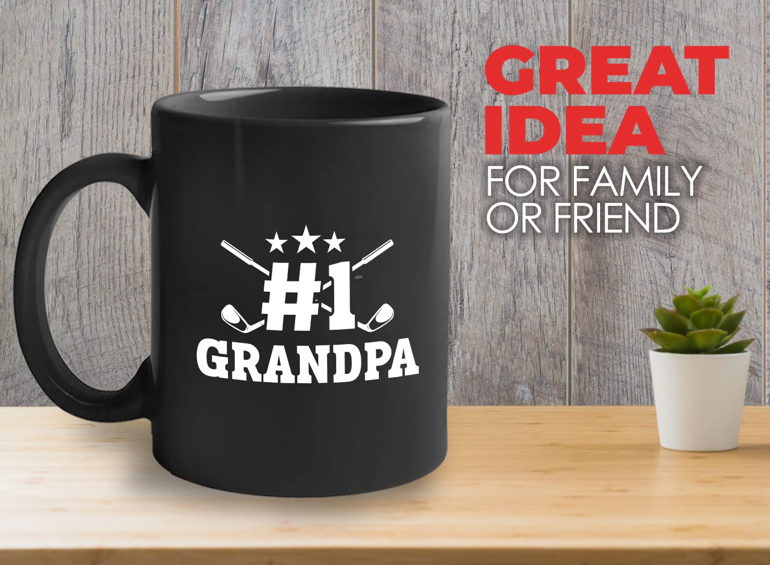 Bubble Hugs 11oz Black Golf Coffee Mug - Perfect Gift for Golf Lovers, Dad, Grandpa & Coaches | Ideal for Golf Courses, Office & Home Use
