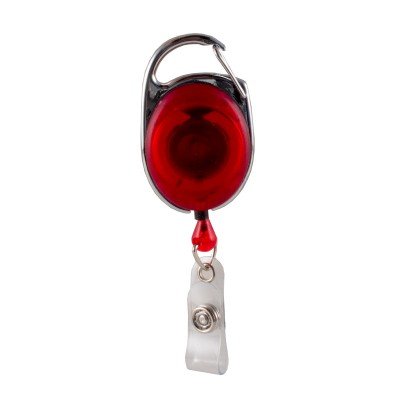 Red ID Badge Reel - Durable Retractable Badge Holder for Work, Security & Events - Perfect for Nurses, Teachers & Office Professionals