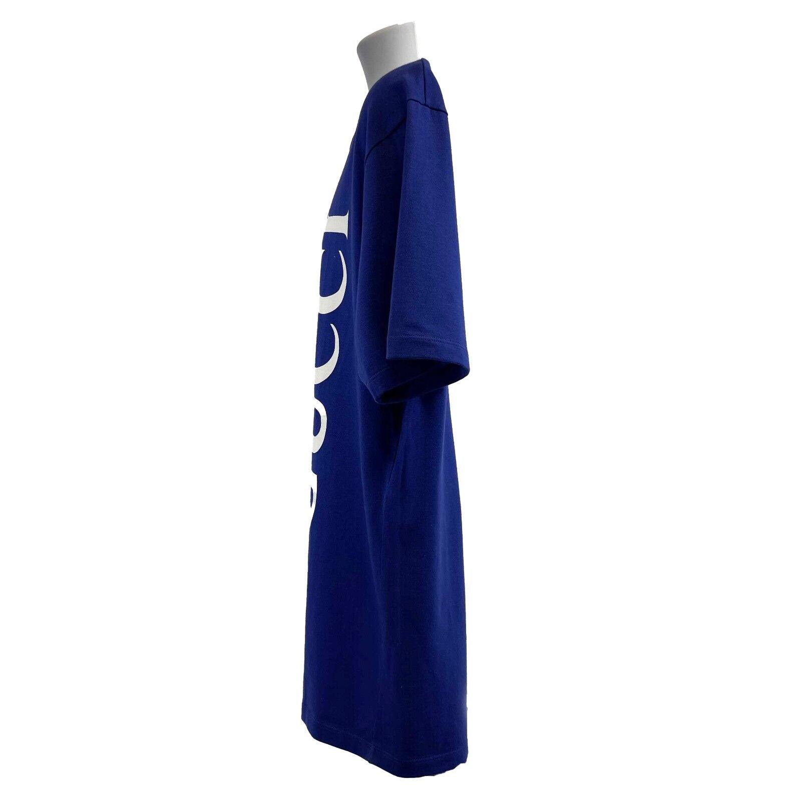 Gucci Men's Logo Print T-Shirt - Blue & Purple - Size L - Casual & Streetwear Fashion for Everyday Wear