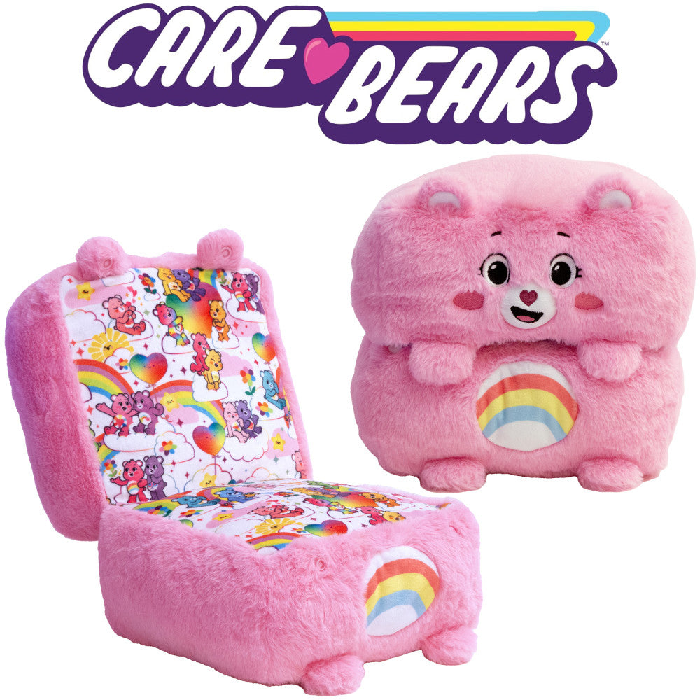 Care Bears 10 Inch Cheer Bear Happy Nappers Pop N' Play Cube - Soft Plush Stuffed Animal Toy for Kids, Perfect for Playtime, Naptime & Cuddling