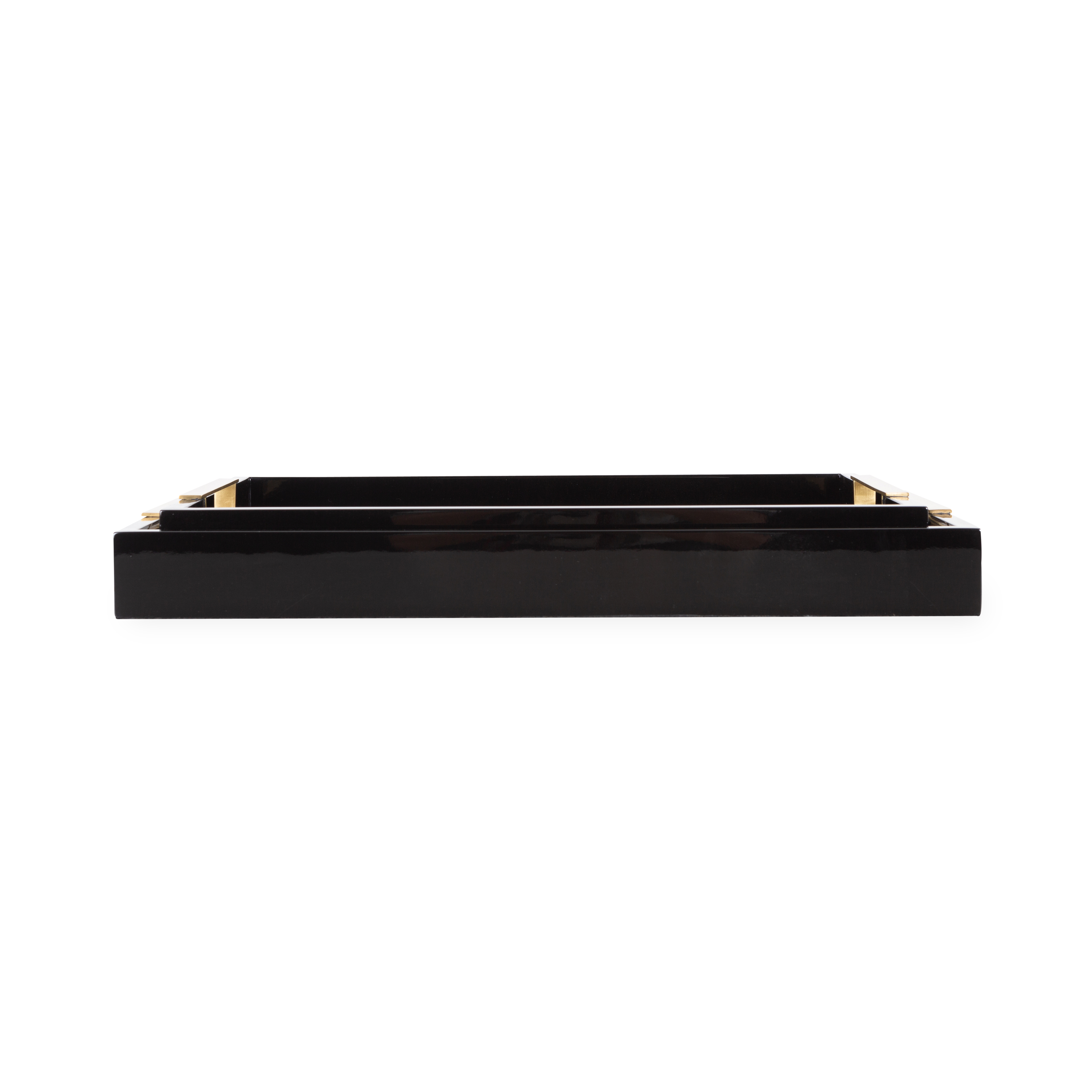 Elegant Black Lacquer Tray 12660 - Perfect for Jewelry Display, Bathroom Organizer & Home Decor