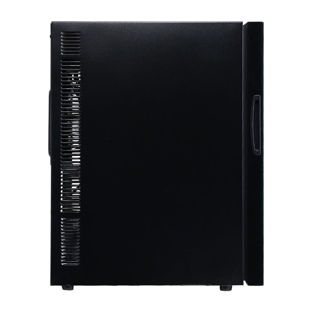 Devanti 18 Bottle Wine Cooler Refrigerator - Thermoelectric Glass Door Beverage Fridge for Home, Bar & Office - Black (Perfect for Wine Storage & Chilling Drinks)