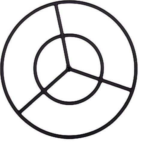 36 Inch Black Steel Fire Ring for Outdoor Camping & Backyard Fire Pit - Heavy Duty Chimney Fire Ring for Wood Burning & Bonfires