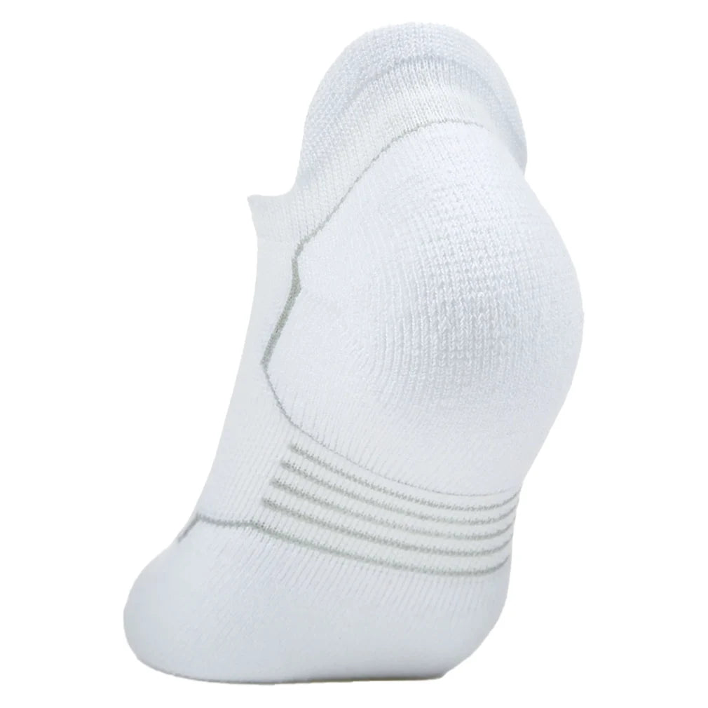Breathable Light Cushion No Show Tab Pickleball Socks - White - Perfect for Pickleball, Tennis & Running - Comfortable Athletic Socks for Men & Women