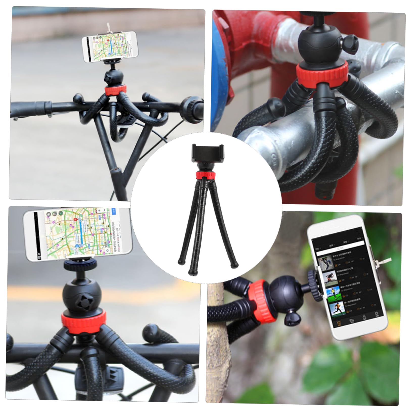 Homoyoyo 3-Pack Flexible Octopus Tripod Stand for Phone & Camera - Mini Desktop Tripod with High Elastic Glue Screw for Selfie, Vlogging, DSLR & Smartphone - Perfect for Travel, YouTube, Live Streaming & Photography