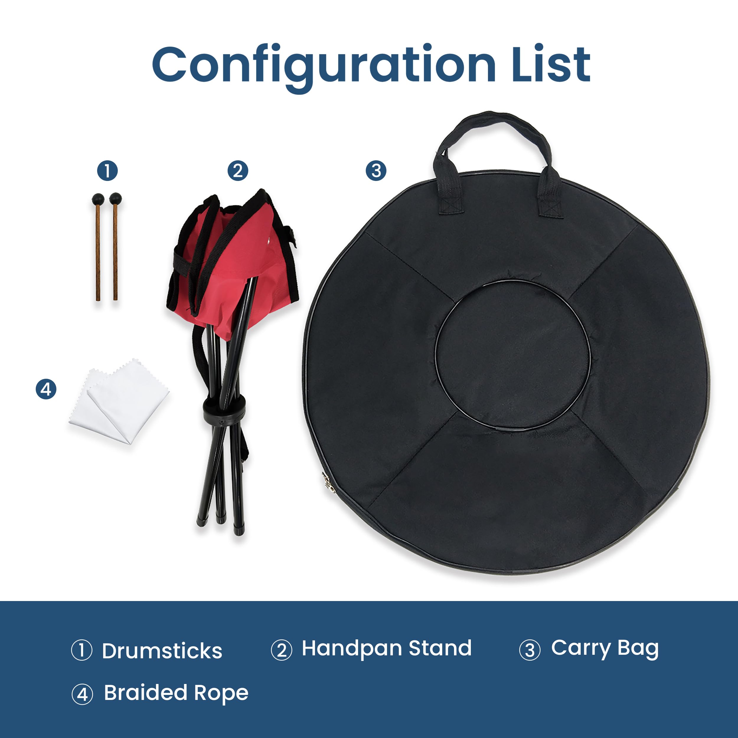 Premium D Minor Handpan Drum - 10 Notes, 22 Inch Steel Handpan Instrument for Meditation, Yoga & Music Therapy | Perfect for Beginners & Professional Musicians