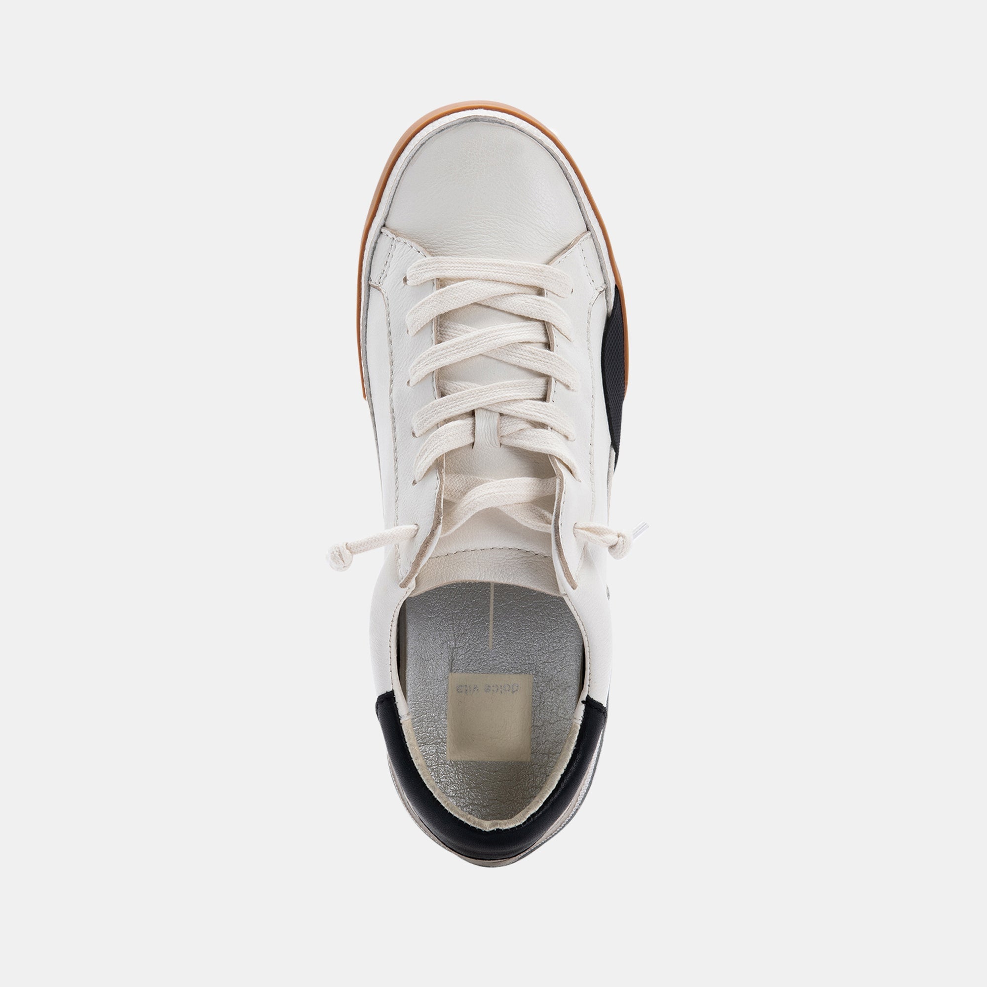 ZINA White & Black Leather Sneakers for Women - Comfortable & Stylish Casual Shoes for Walking, Running, and Everyday Wear
