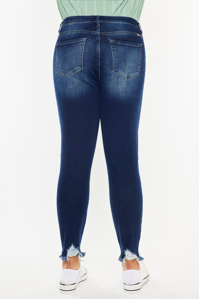 Lucero High Rise Ankle Skinny Jeans for Women - Plus Size Stretch Denim Pants, Comfortable & Flattering Fit - Perfect for Casual Outfits, Workwear and Date Nights
